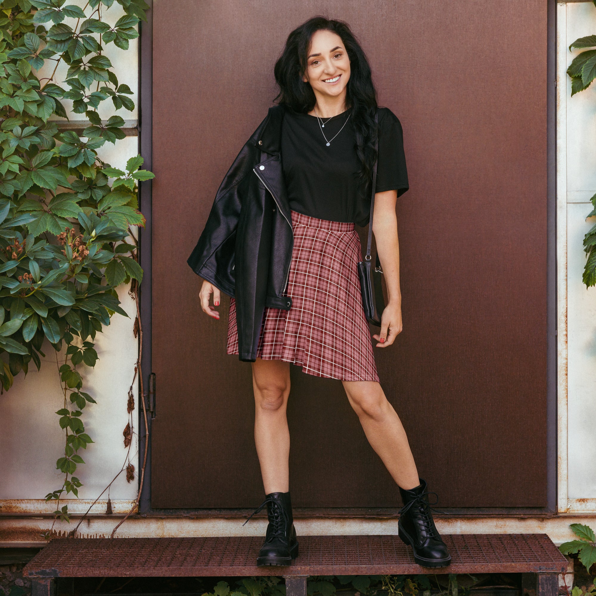 Skater Skirt- Tartan Brown