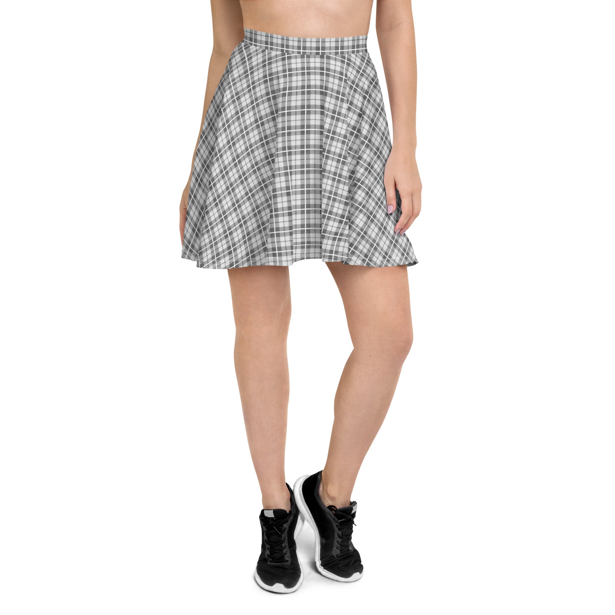 Skater Skirt- Tartan Light Grey