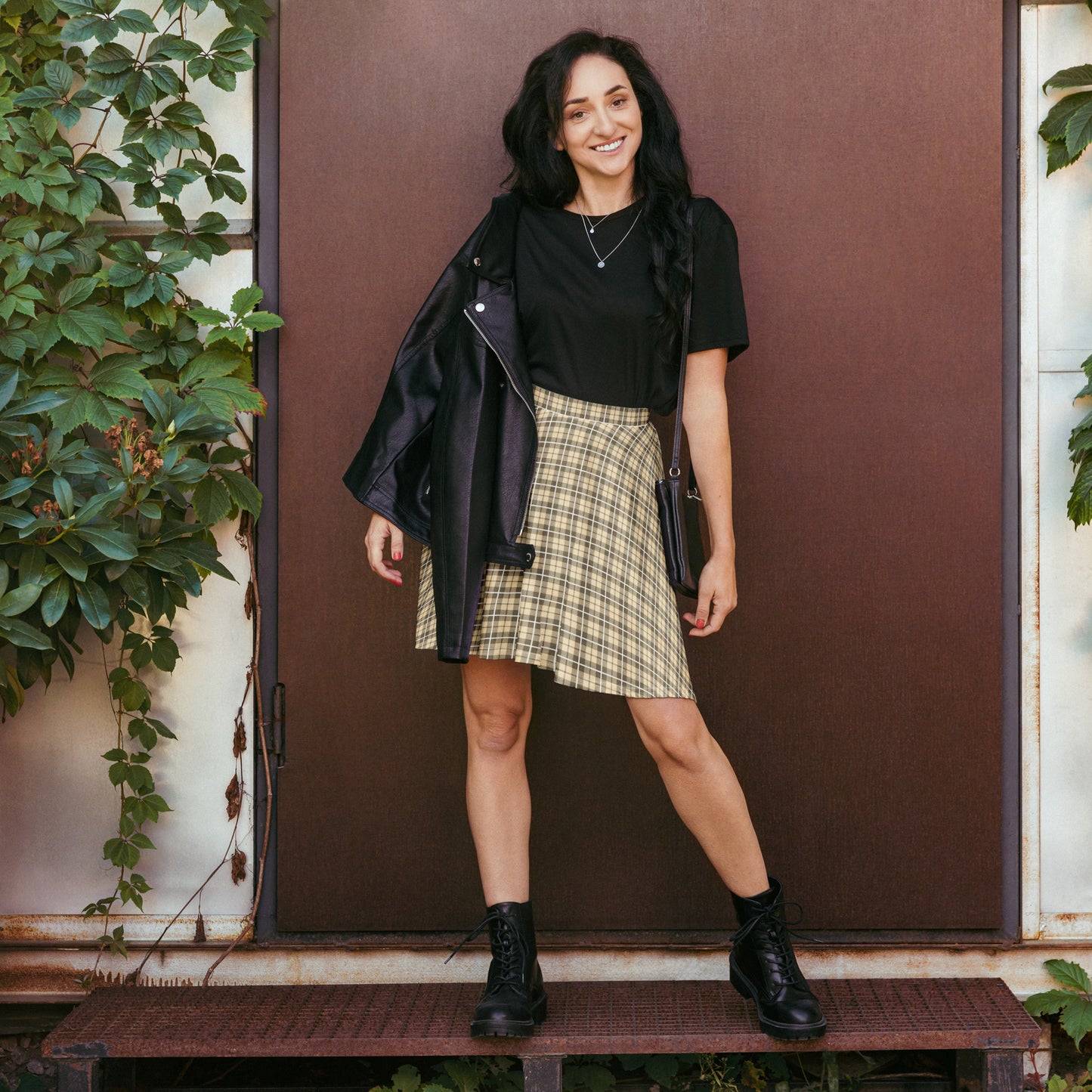 Skater Skirt- Tartan Yellow