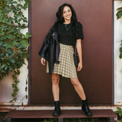 Skater Skirt- Tartan Yellow