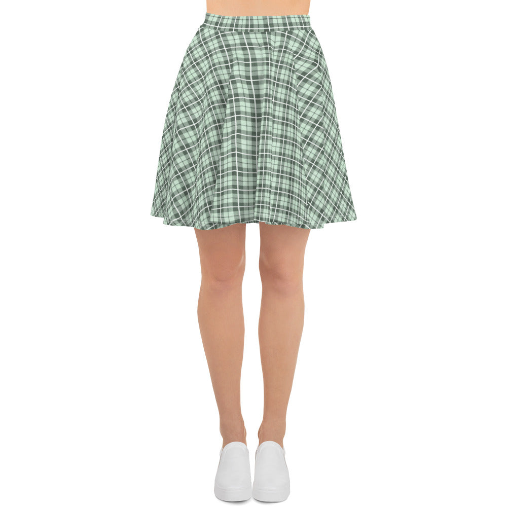 Skater Skirt- Tartan Light Green