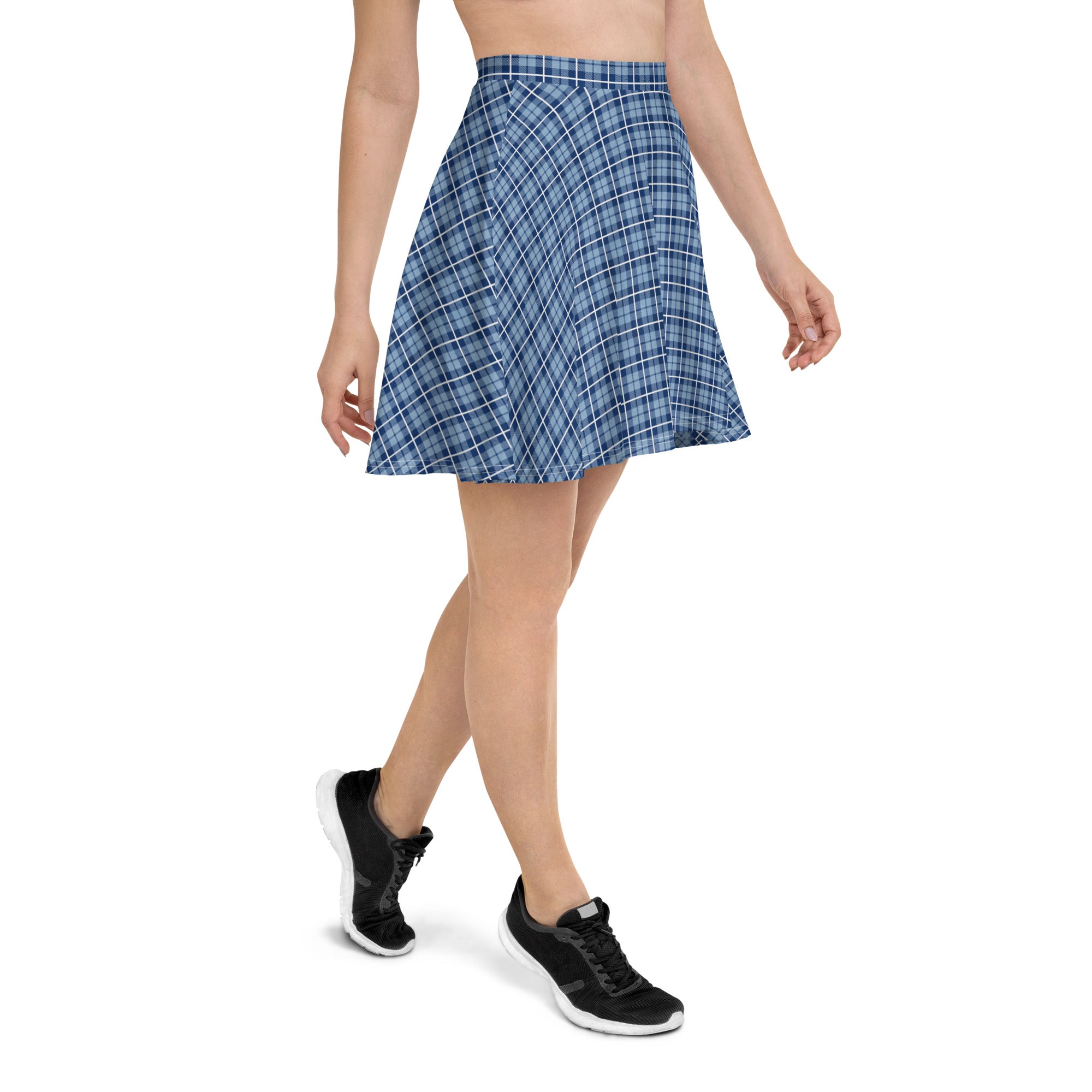 Skater Skirt-Tartan Light Blue
