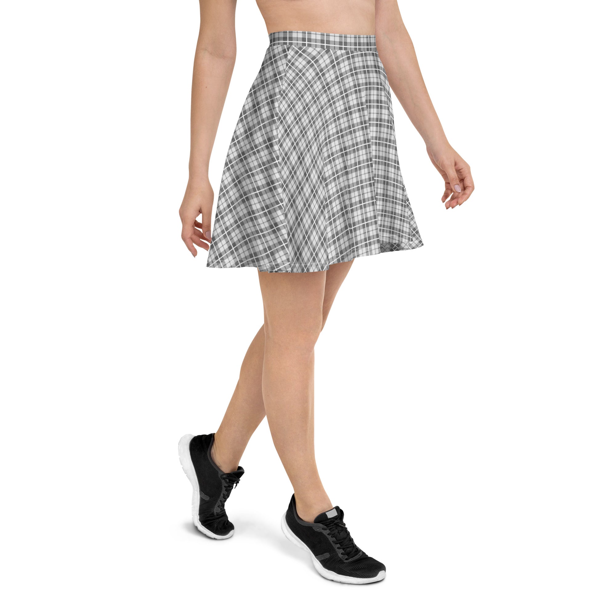 Skater Skirt- Tartan Light Grey