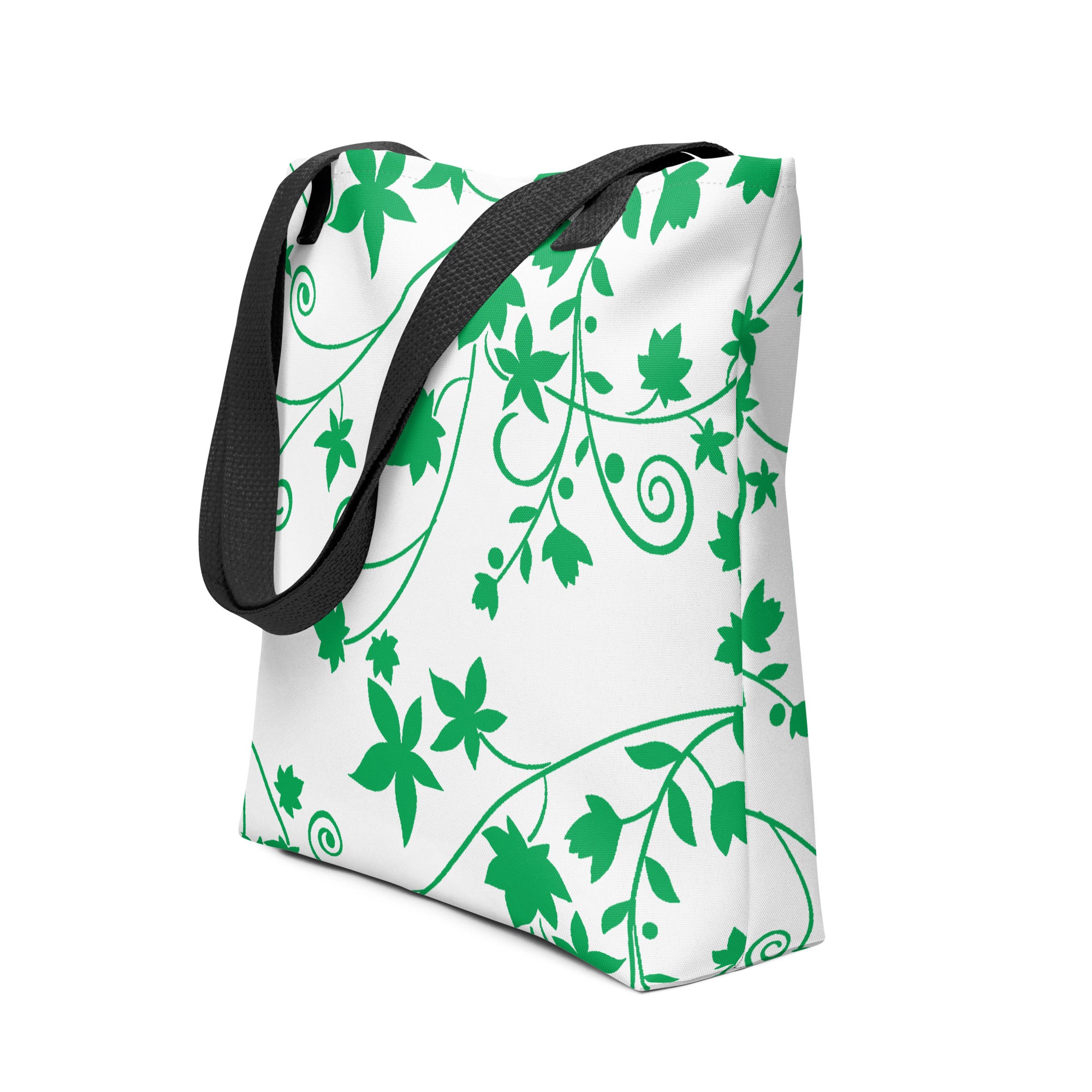 Tote bag-Floral Swirls I