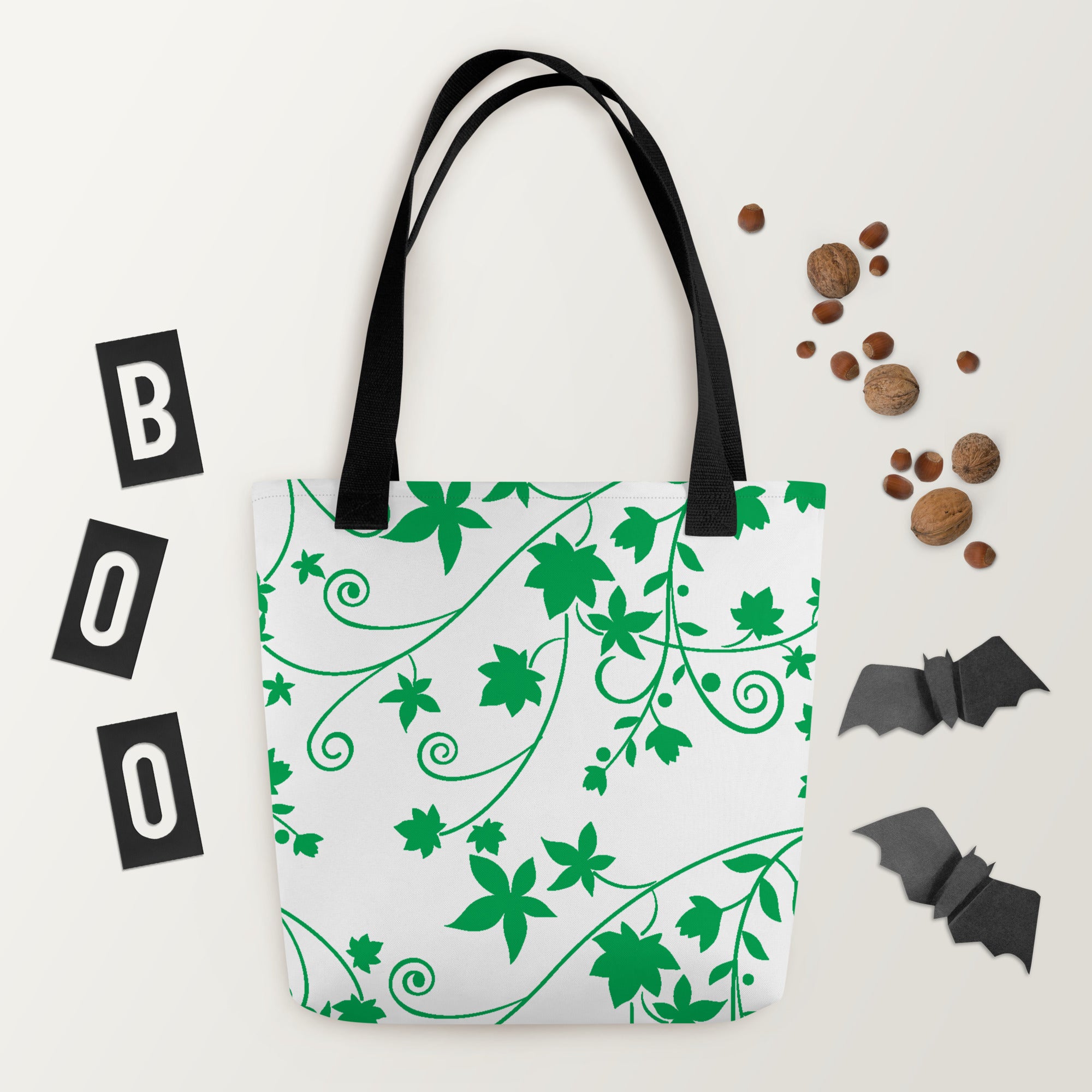 Tote bag-Floral Swirls I