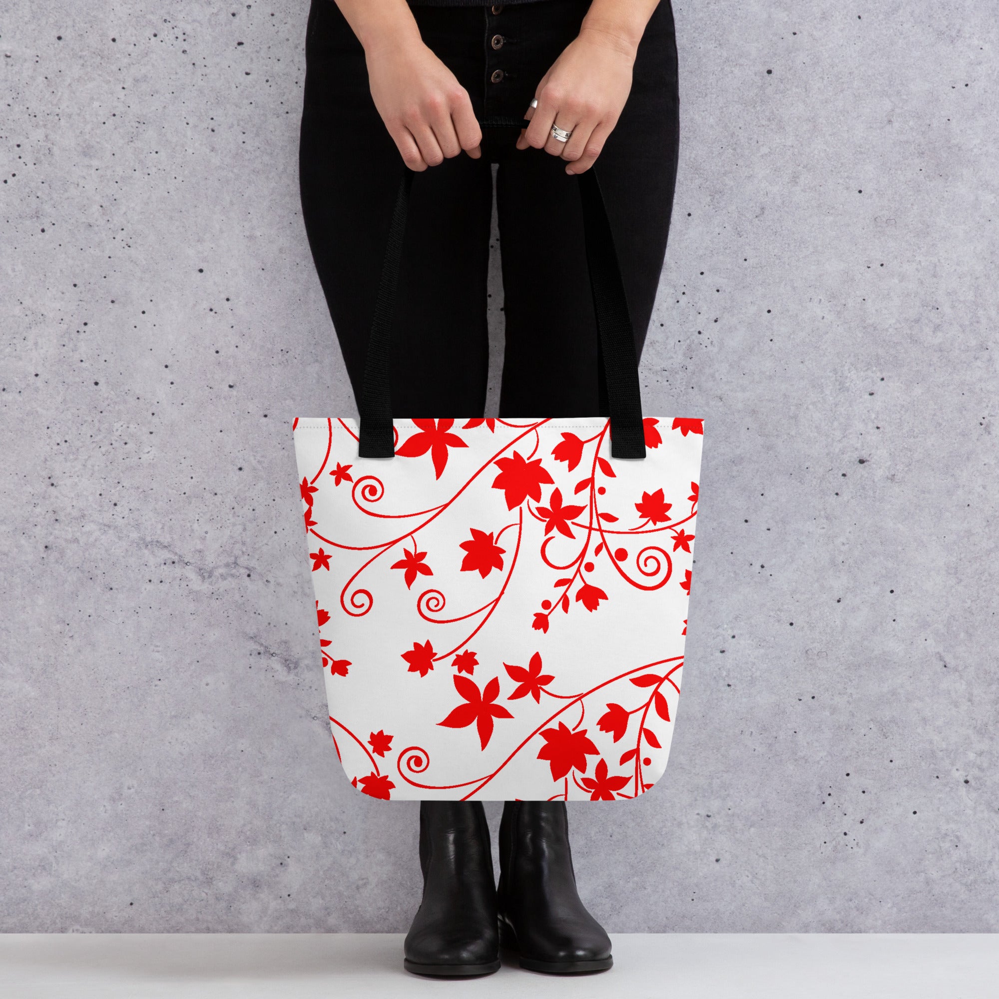 Tote bag-Floral Swirls II