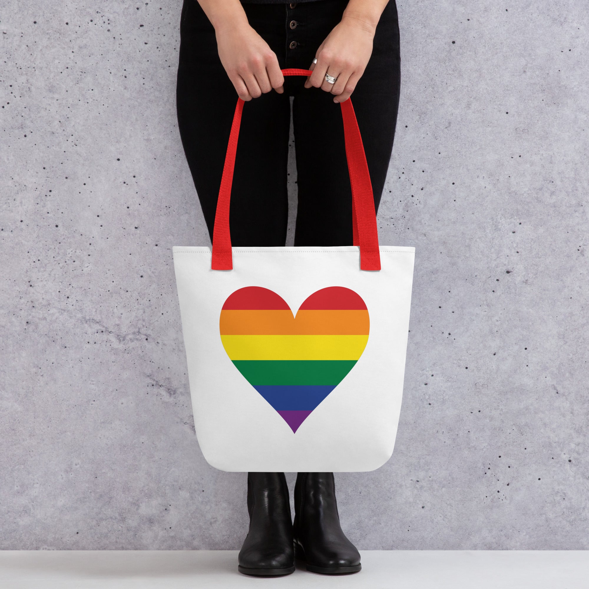 Tote bag- Pride Rainbow Heart