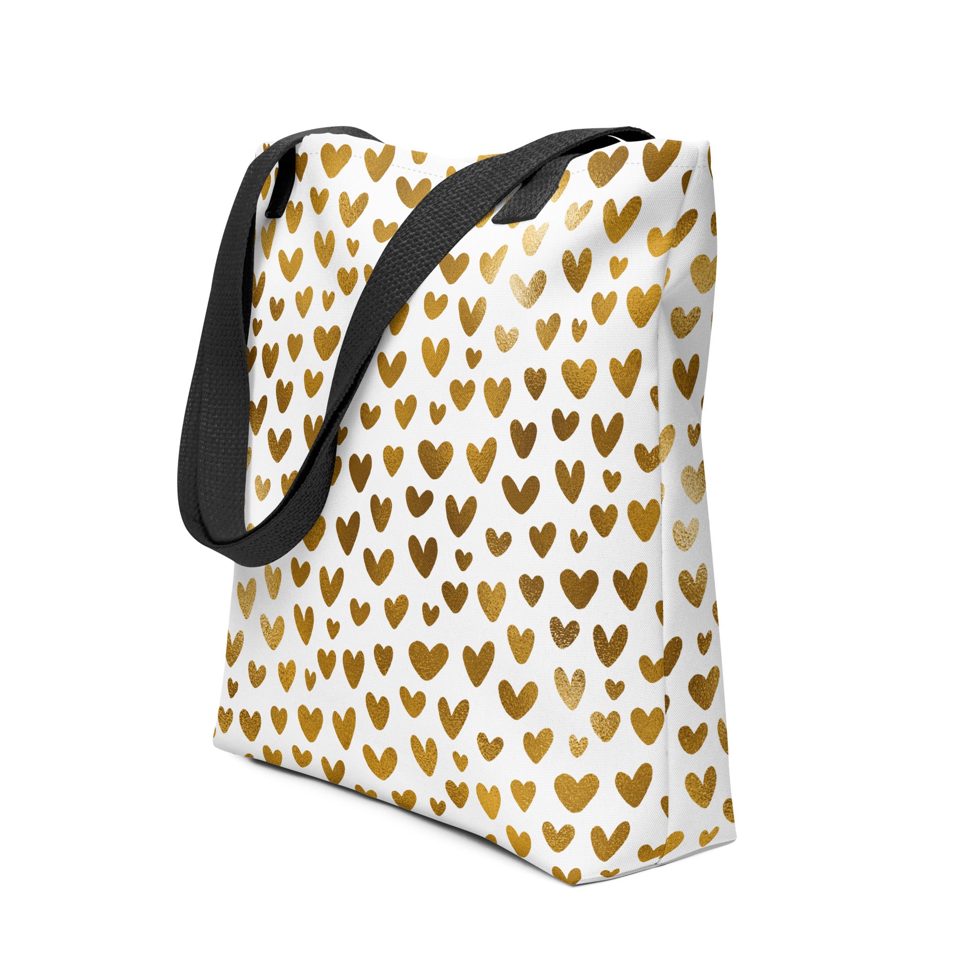 Tote bag- Hearts White