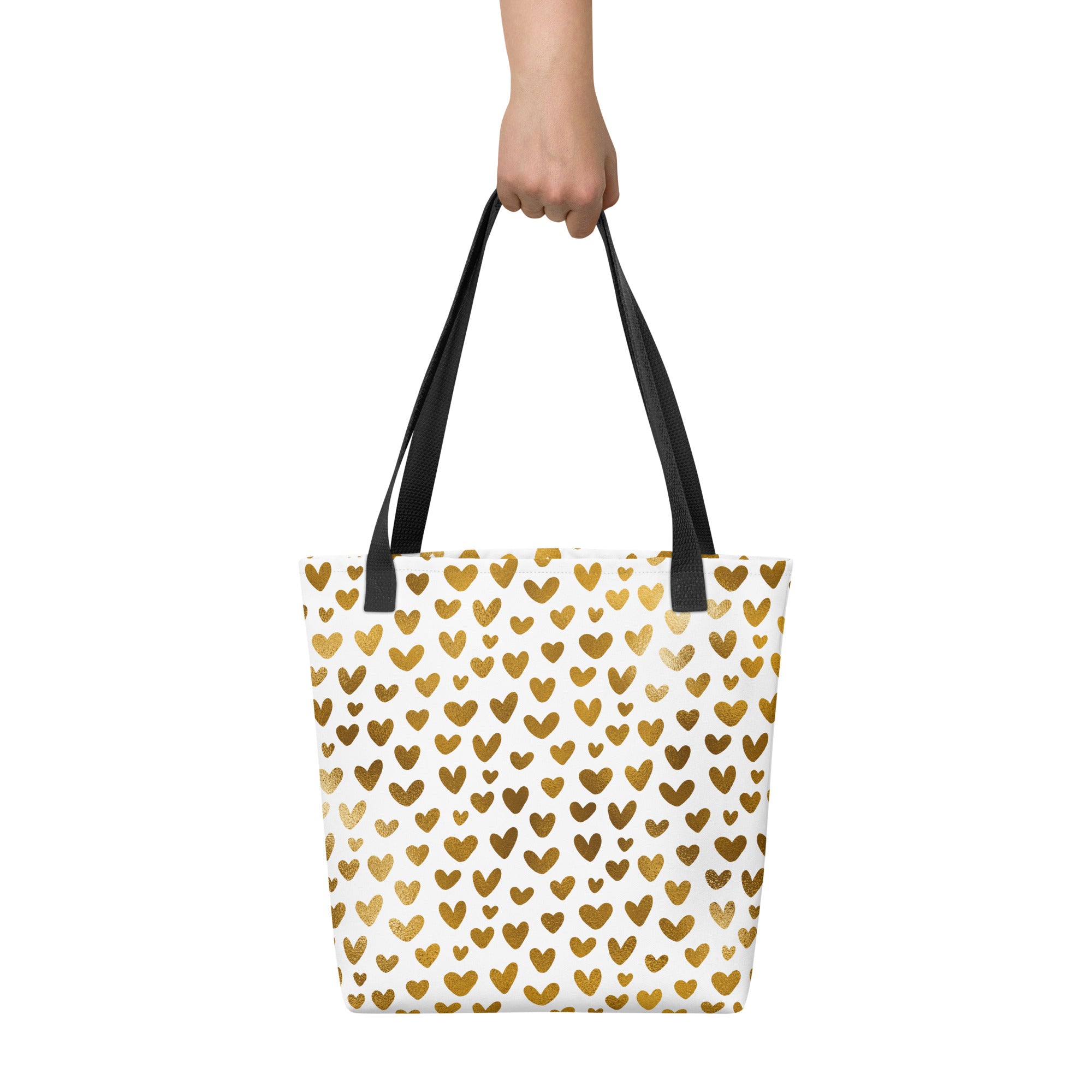 Tote bag- Hearts White