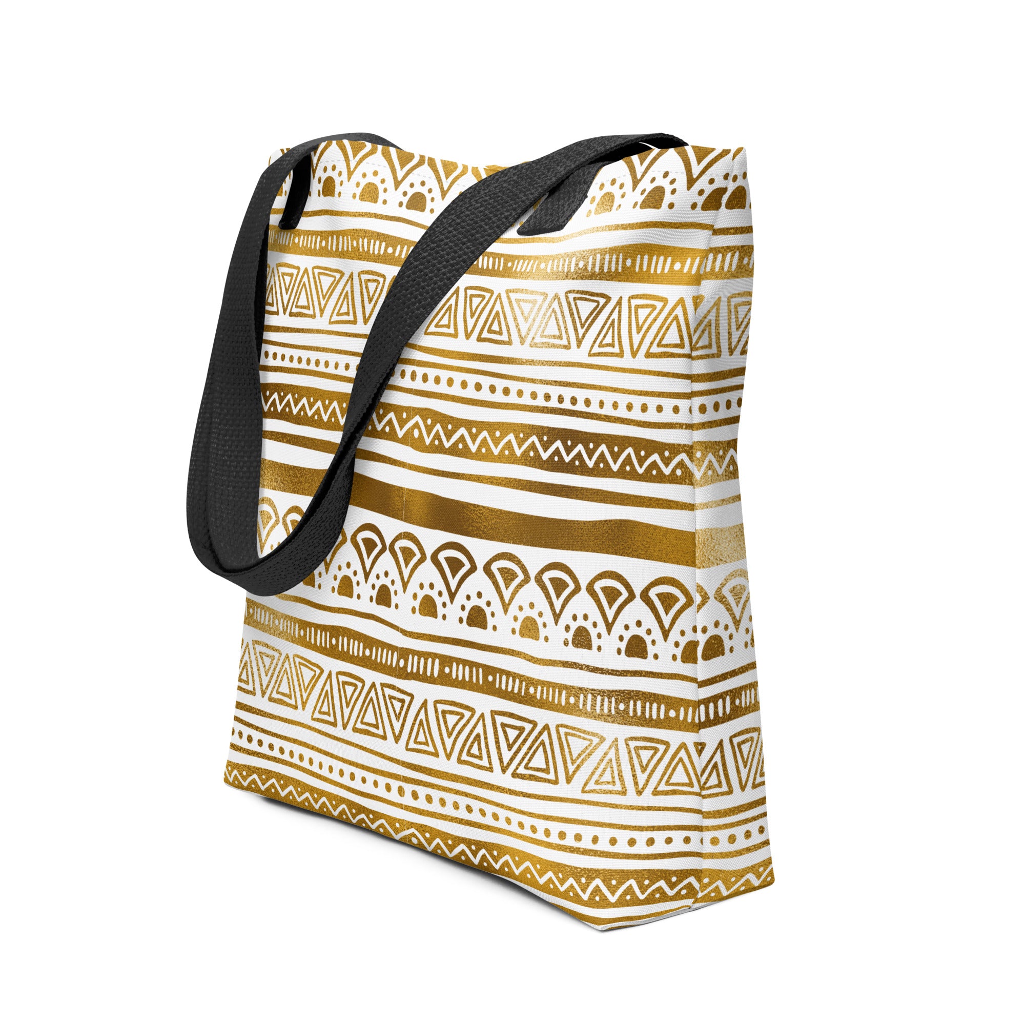 Tote bag- Tribal Patterns White