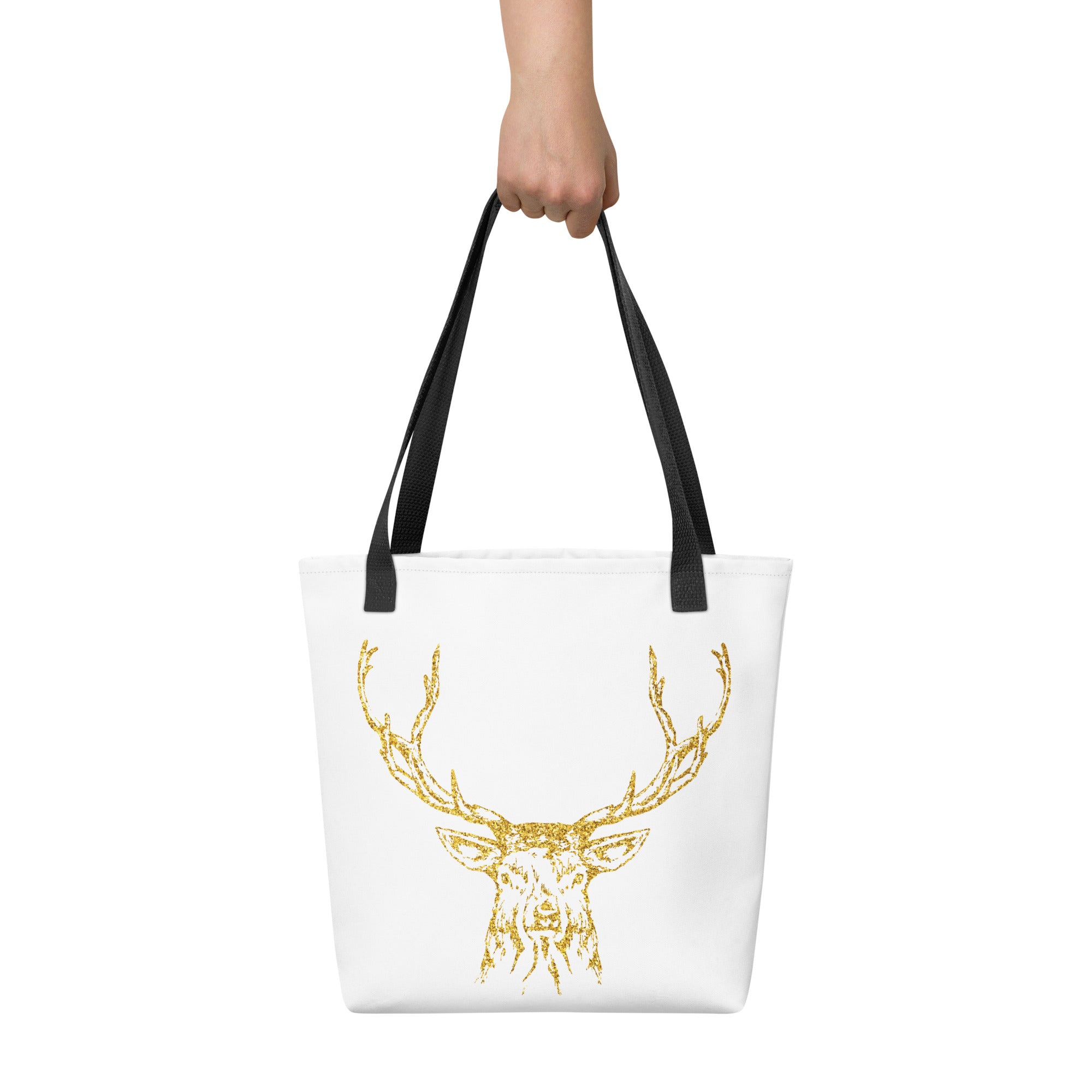 Tote bag- Antlers White