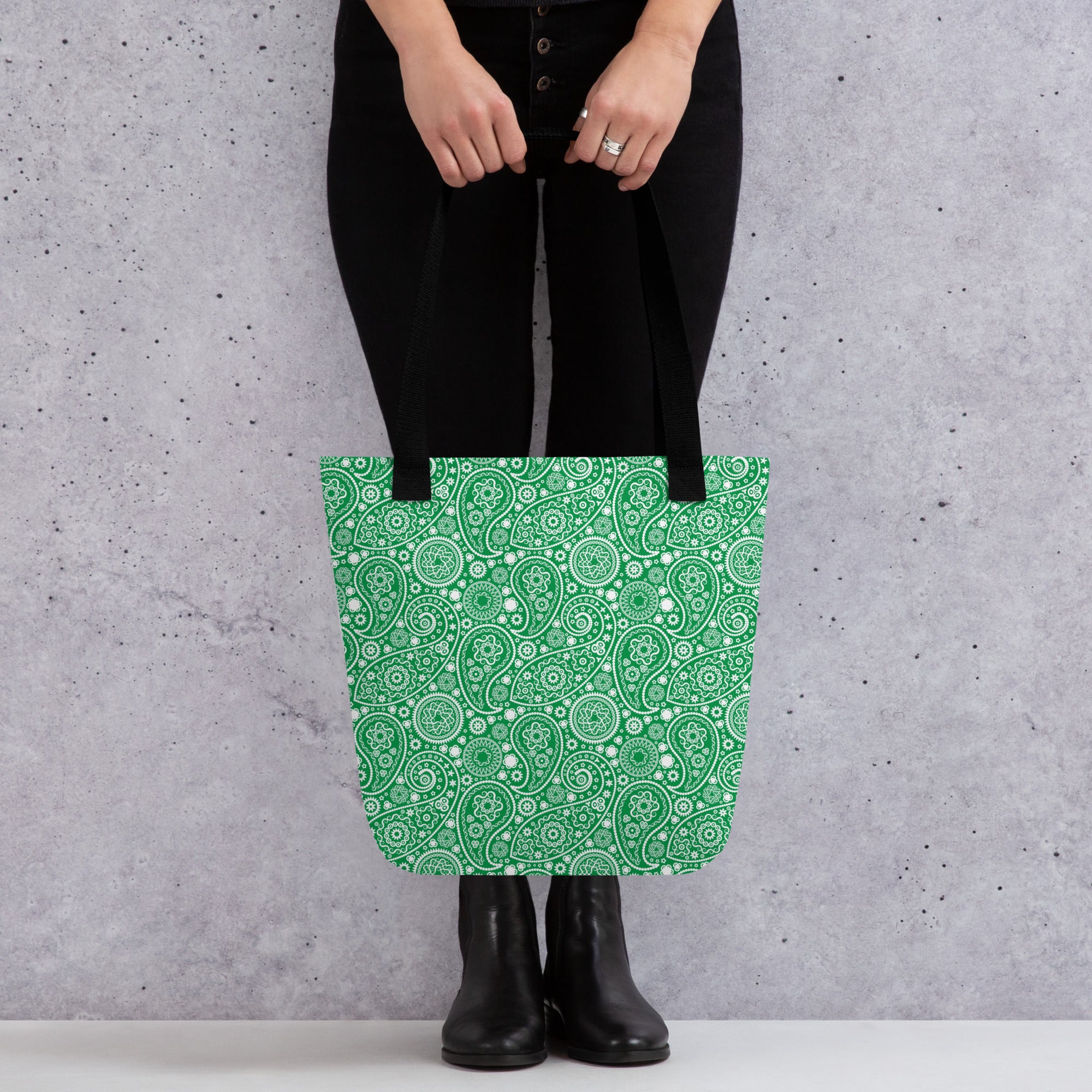 Einkaufstasche – Paisleygrün