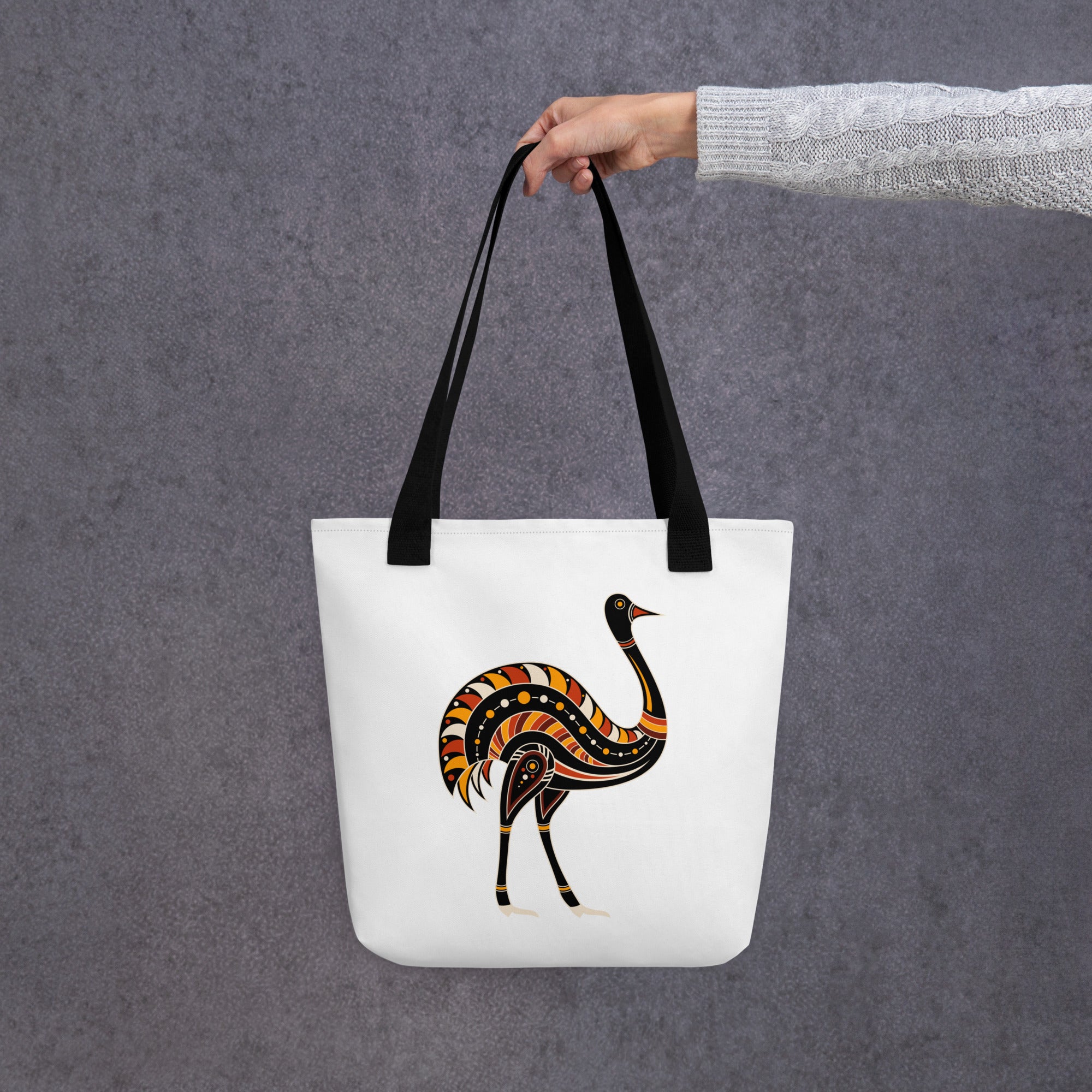 Tote bag- Australian Tribal Figure Ostrich