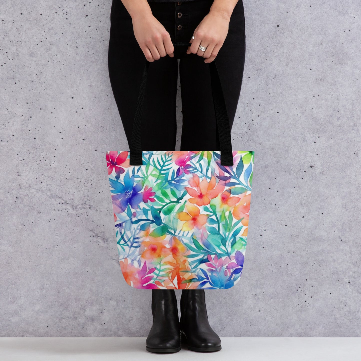 Tote bag- Water Colour Flowers