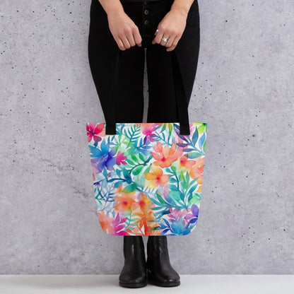 Tote bag- Water Colour Flowers