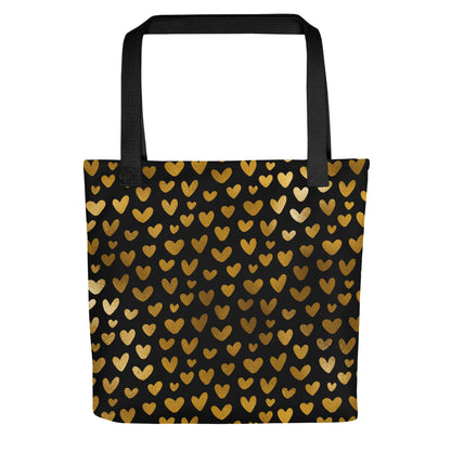 Tote bag- Hearts Black