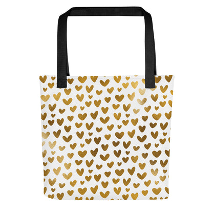 Tote bag- Hearts White