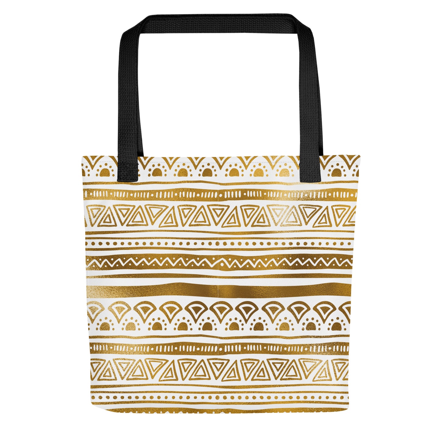 Tote bag- Tribal Patterns White
