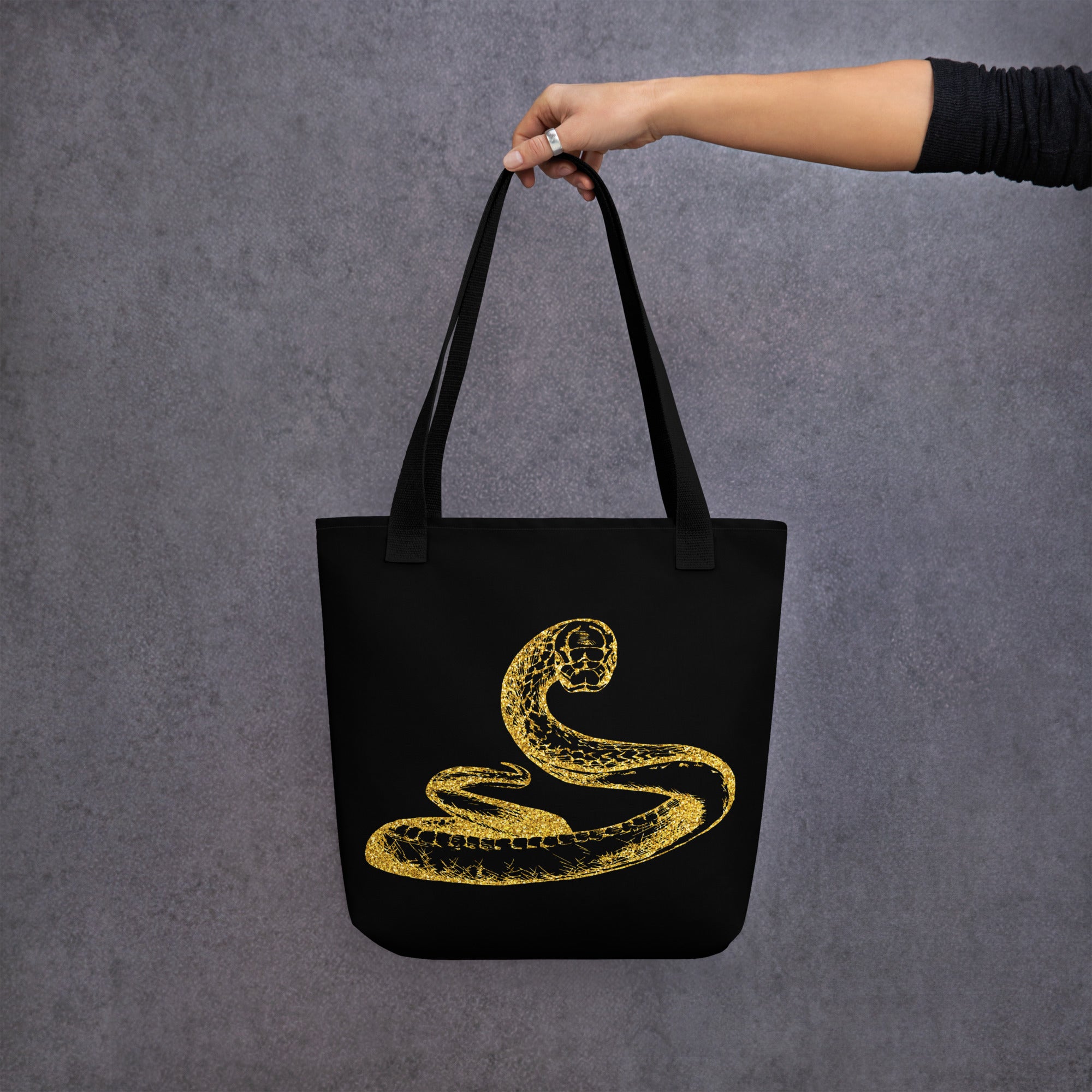 Tote bag- Snake Black