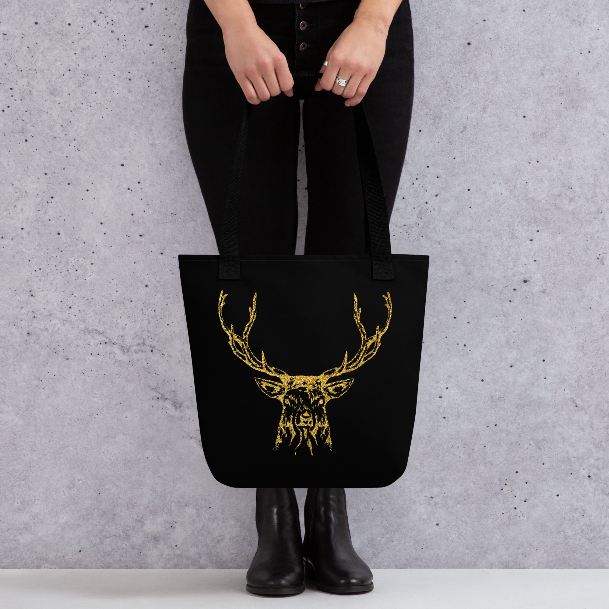 Tote bag- Antlers Black