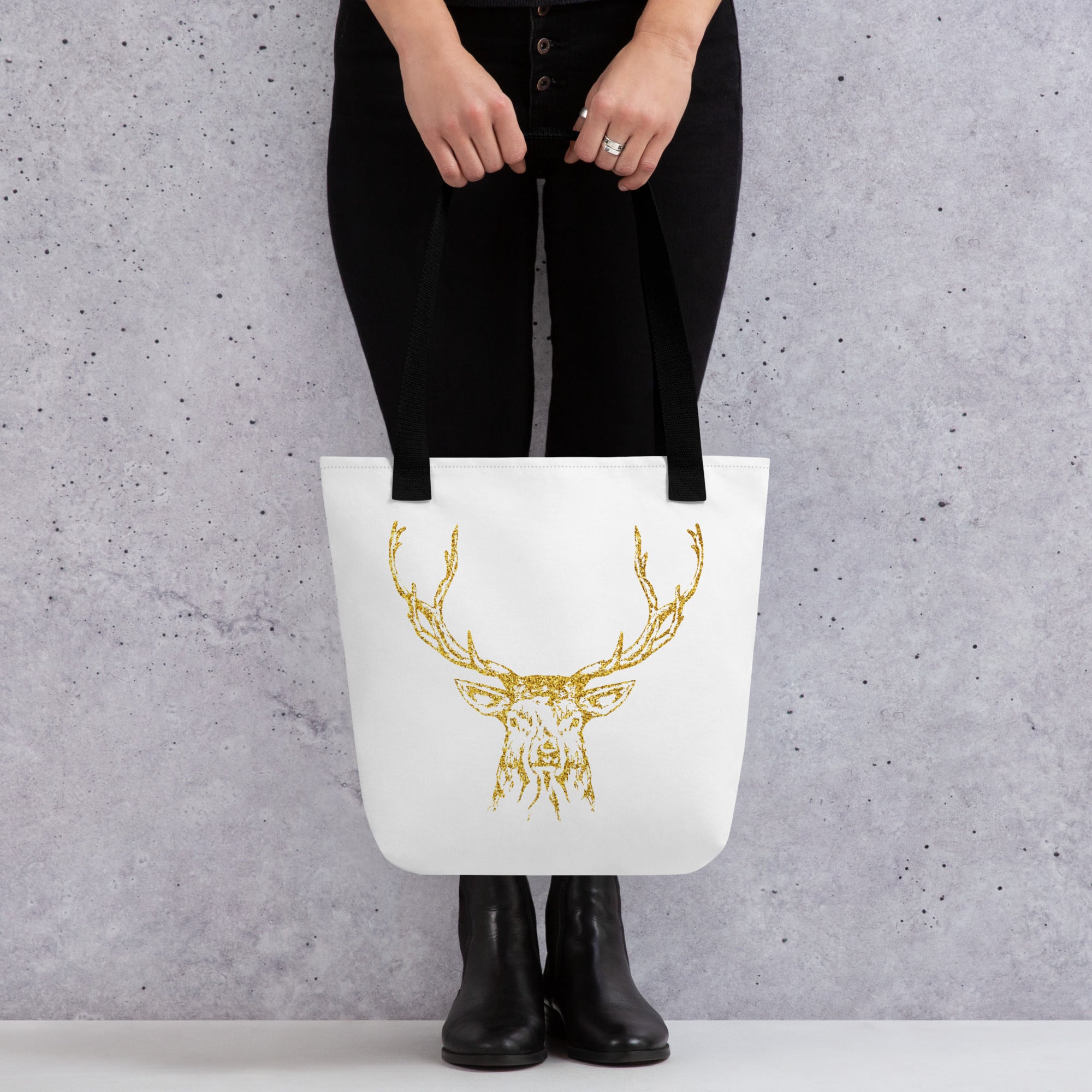 Tote bag- Antlers White