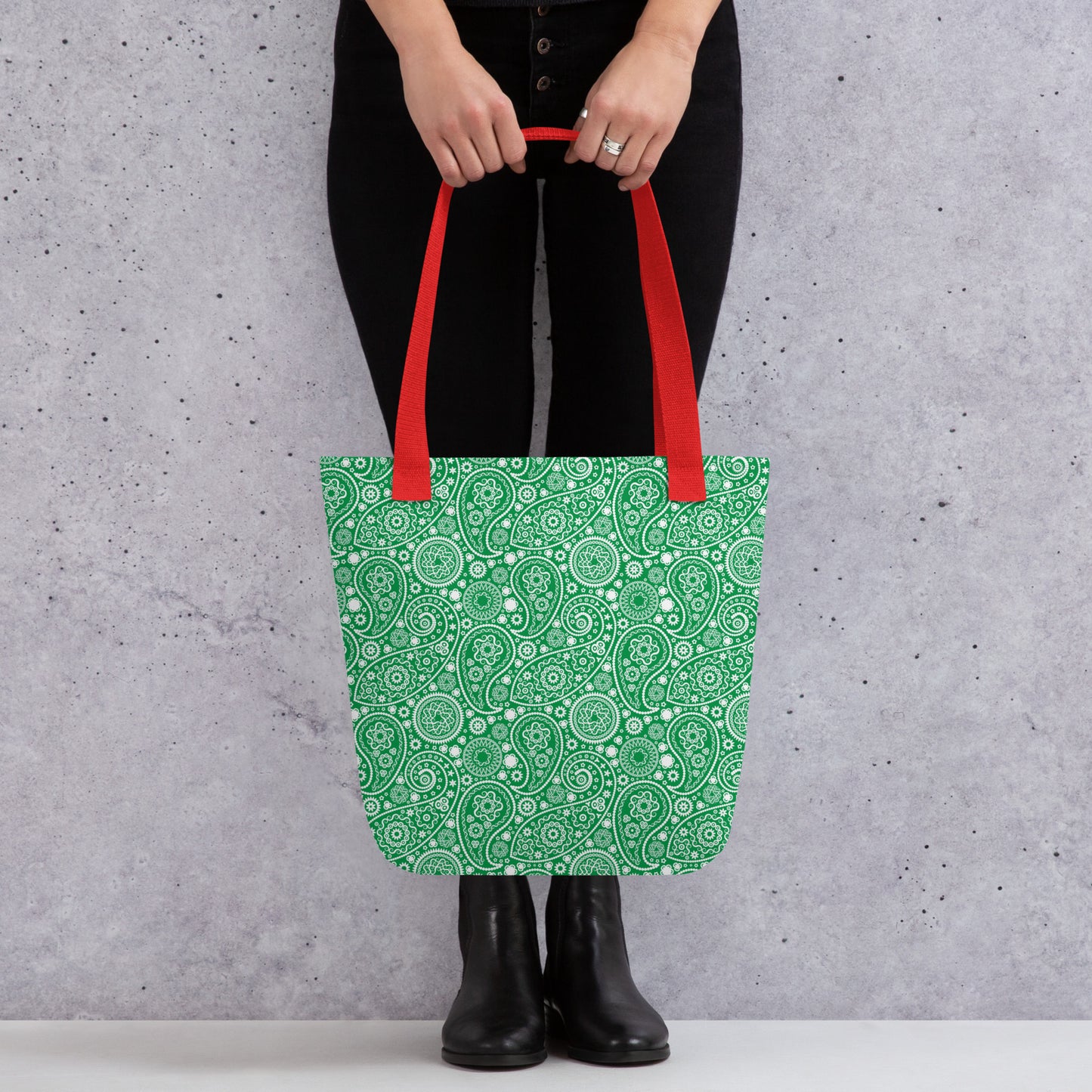 Tote bag- Paisley Green