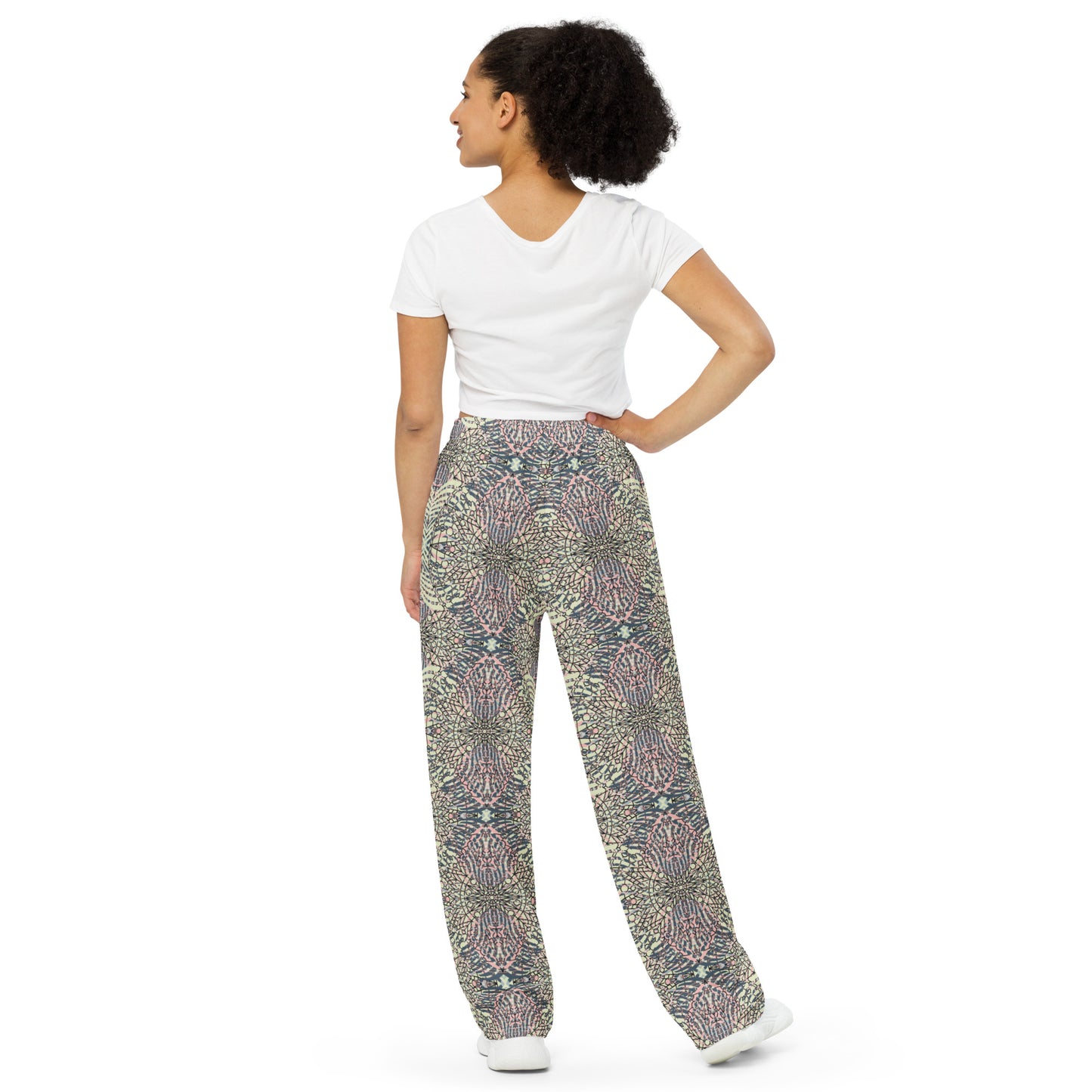unisex wide-leg pants- Mandala chic I