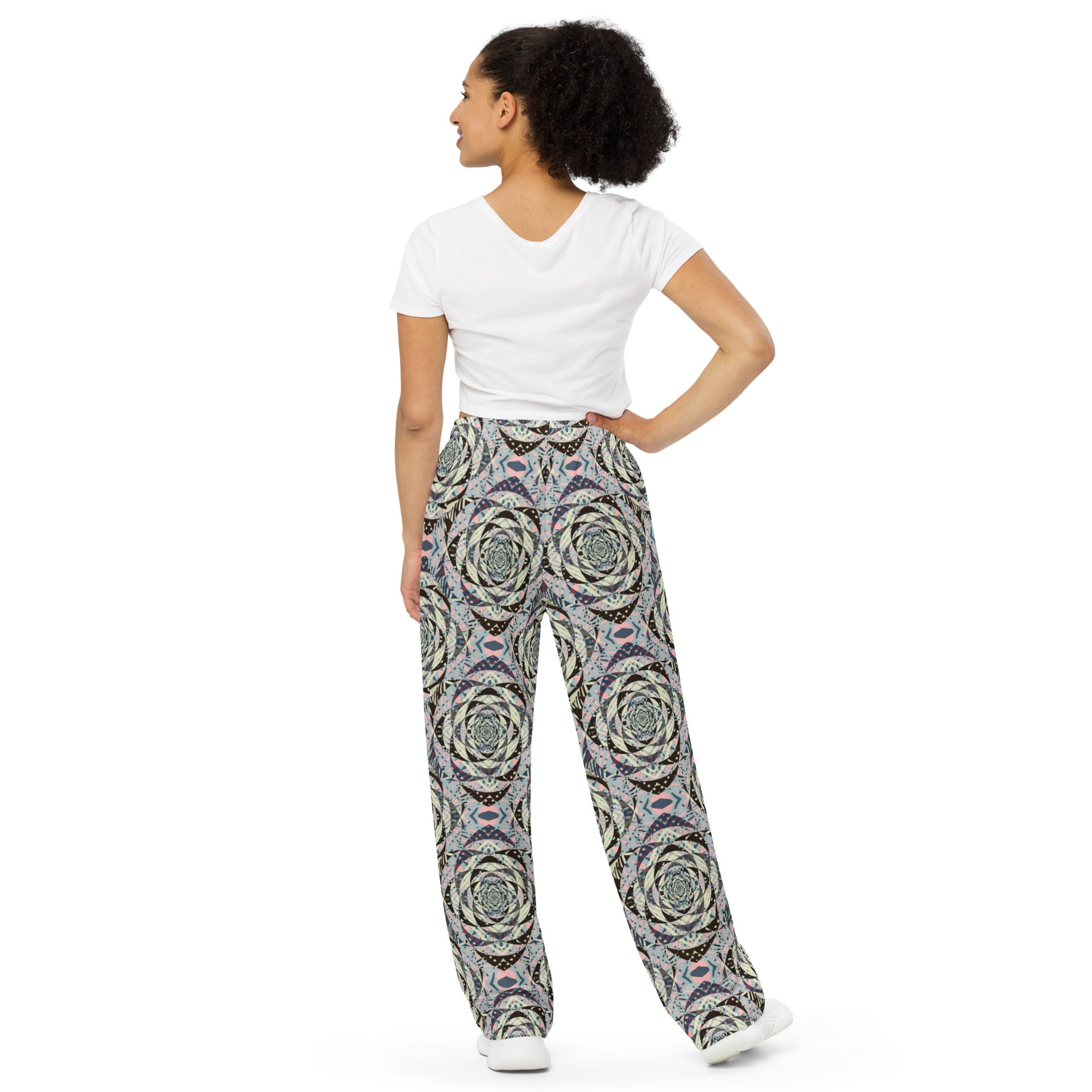 unisex wide-leg pants- Mandala chic 05