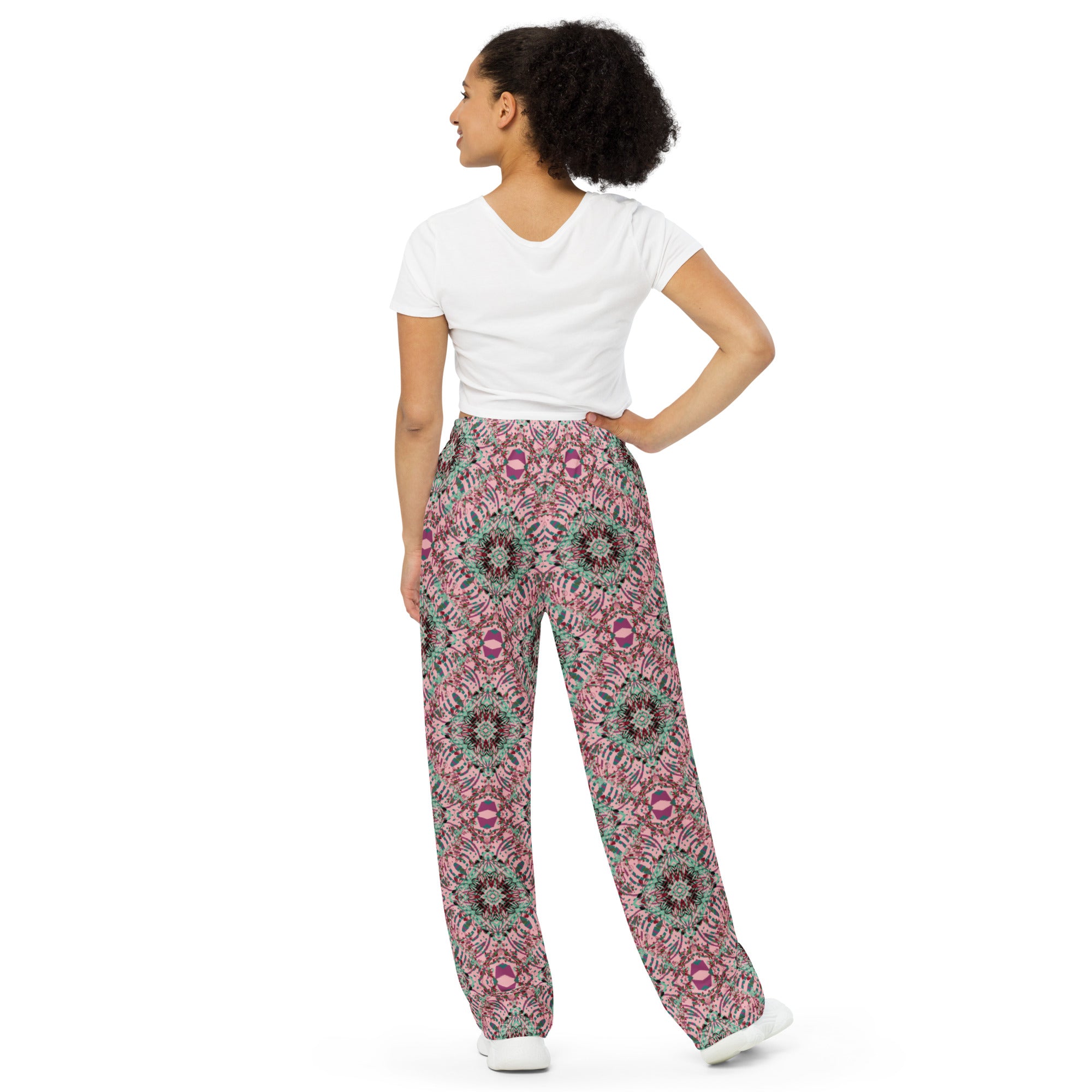 unisex wide-leg pants- Mandala chic IX