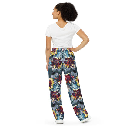 unisex wide-leg pants- TULIP FLOWERS