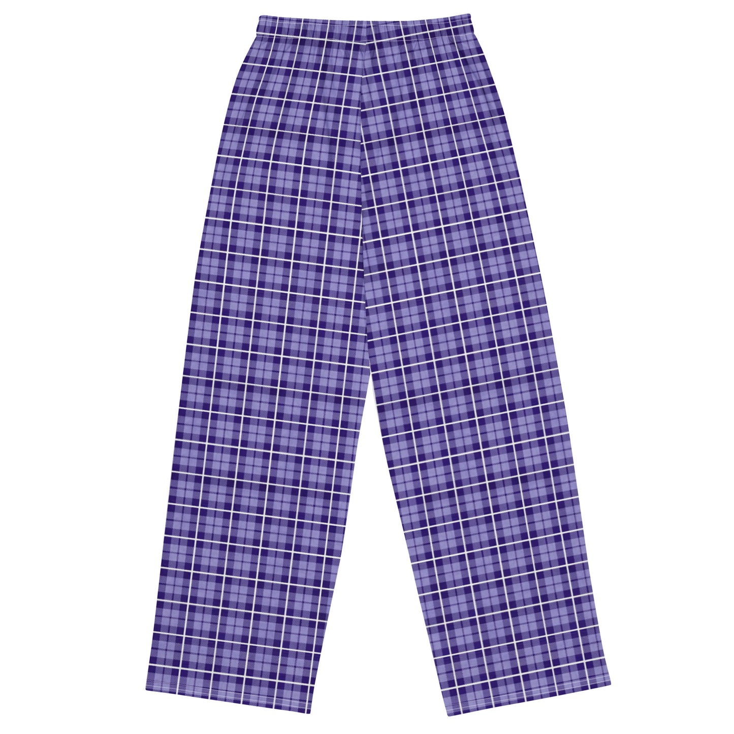 unisex wide-leg pants- Tartan purple