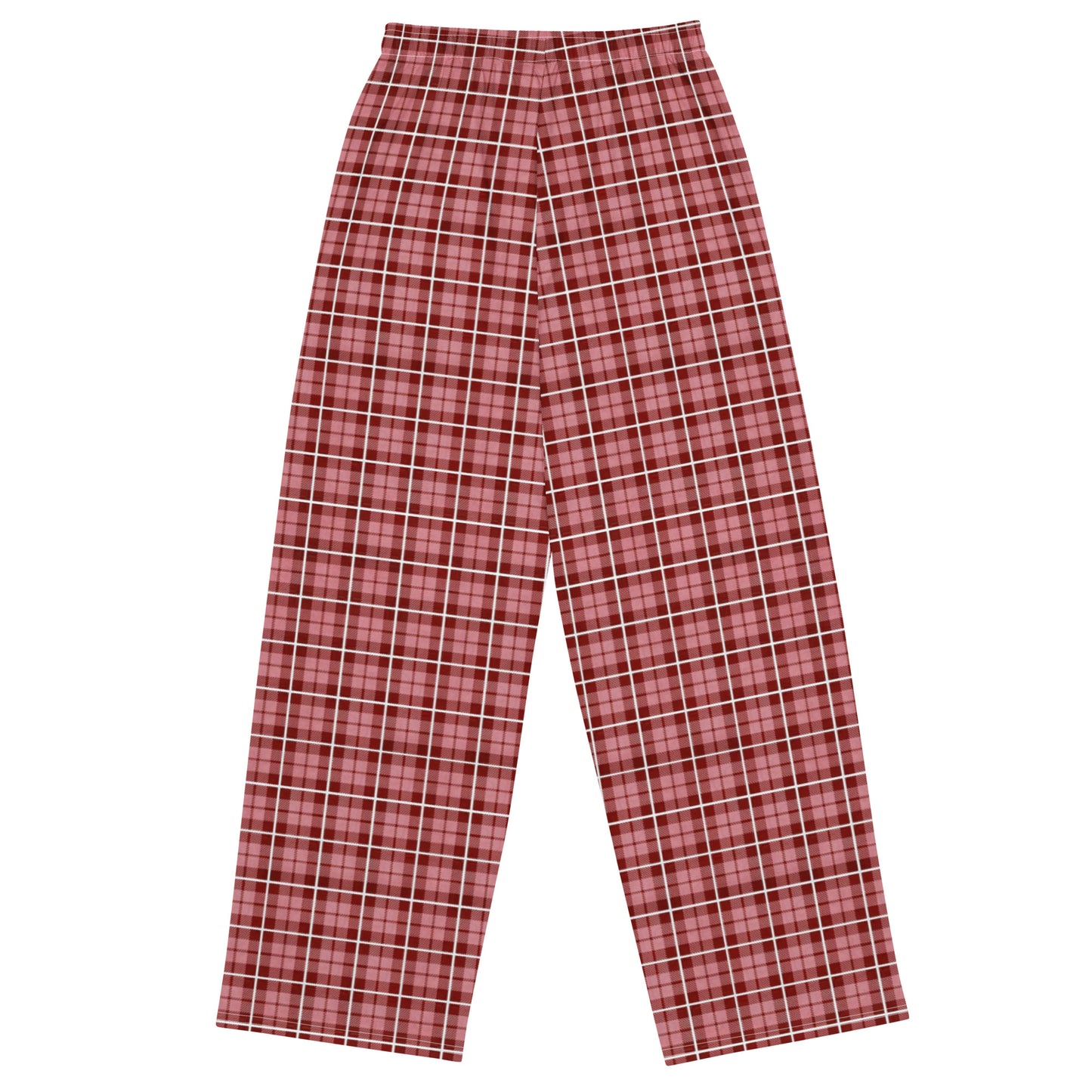 unisex wide-leg pants- Tartan Brown