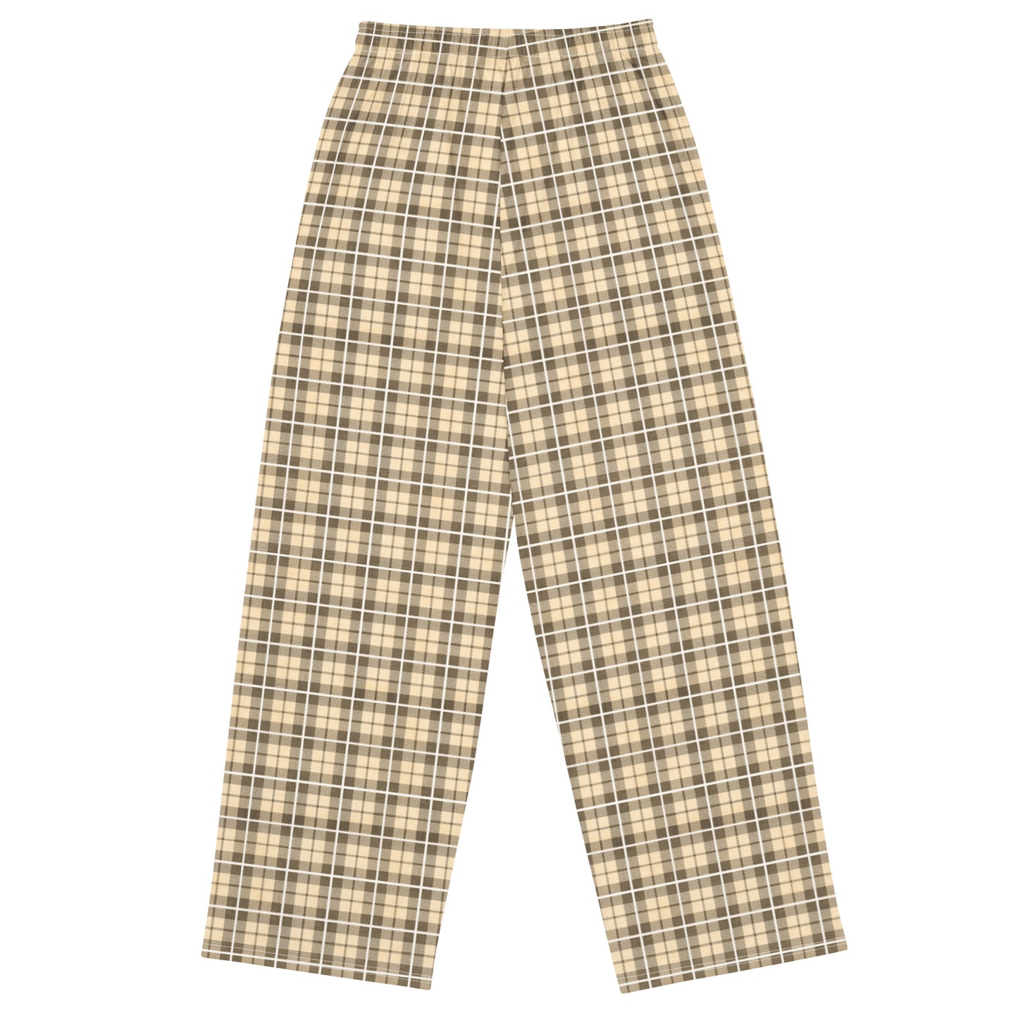 unisex wide-leg pants- Tartan Yellow
