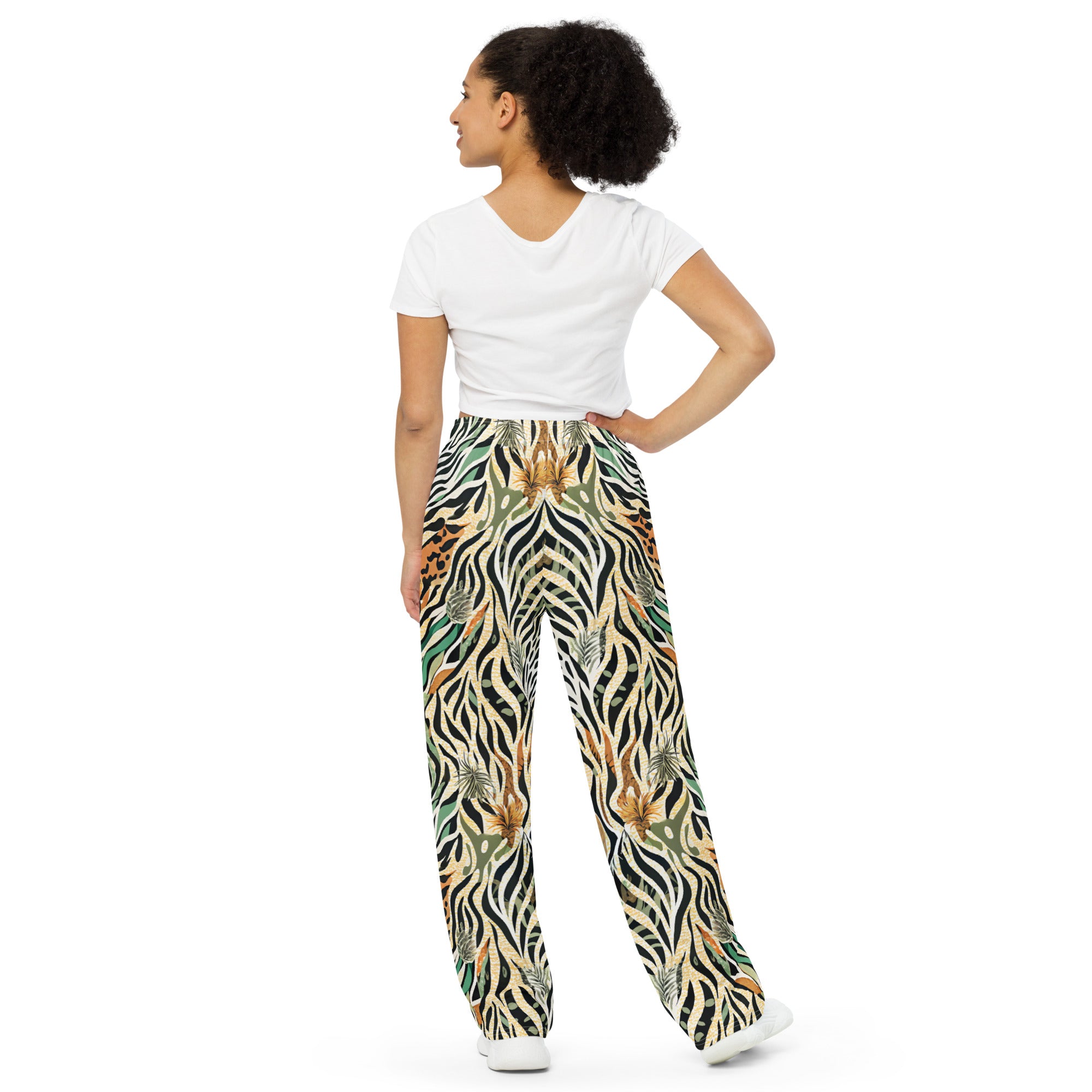 unisex wide-leg pants- Nature Design 01