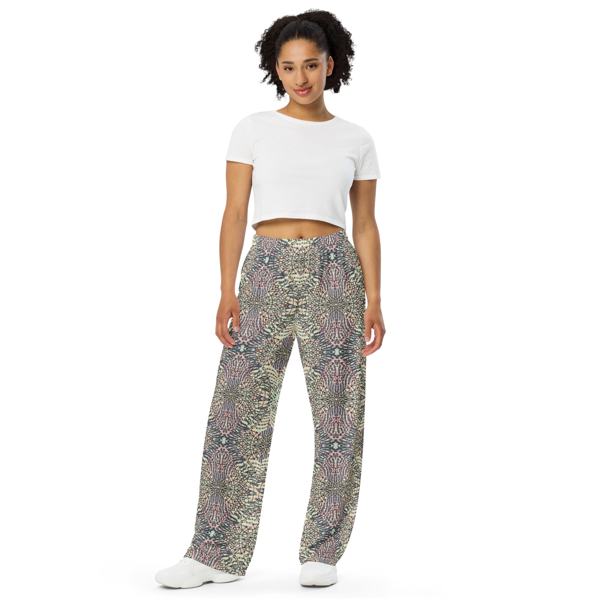 unisex wide-leg pants- Mandala chic 01