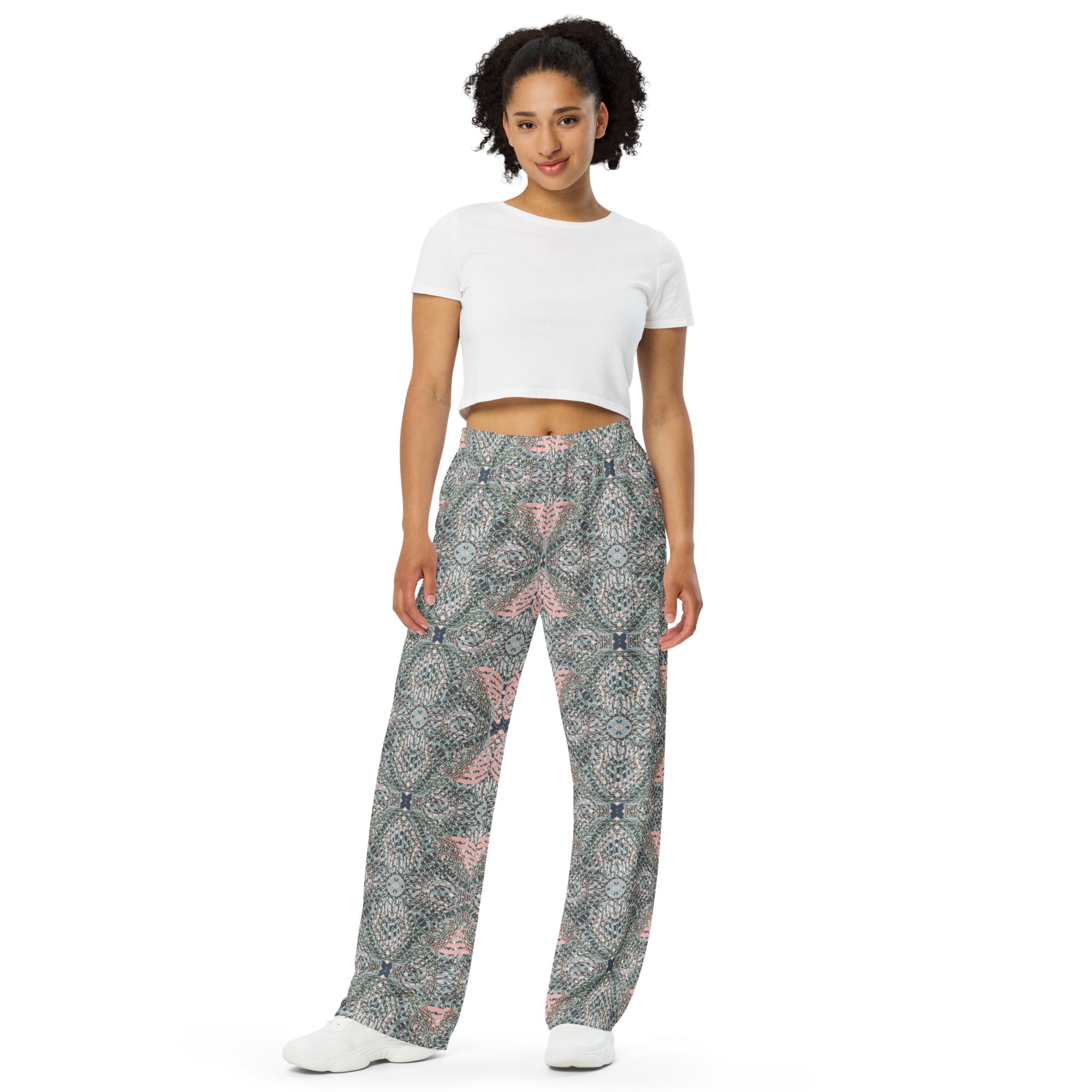 unisex wide-leg pants- Mandala chic 04