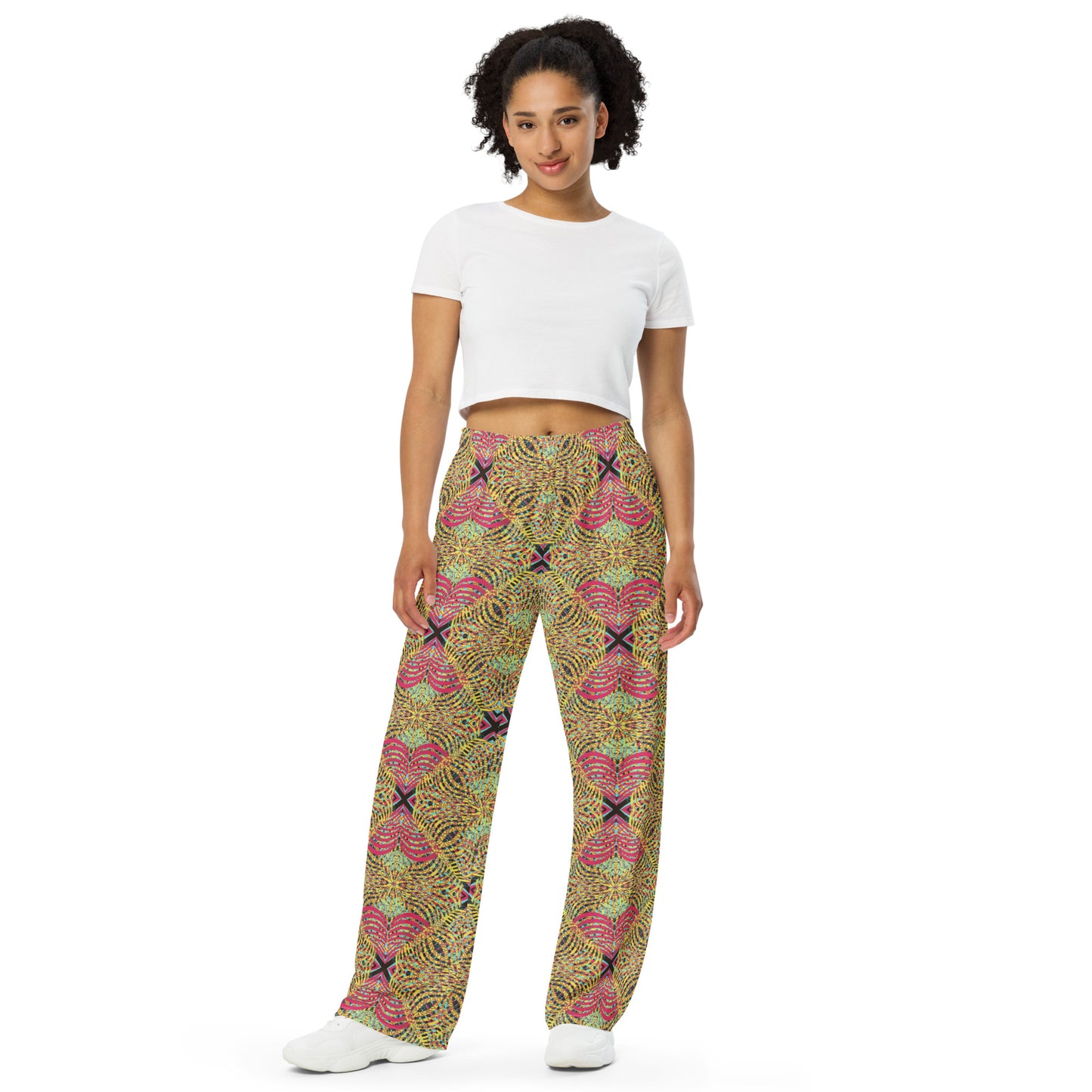 unisex wide-leg pants- Mandala chic VI