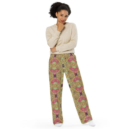 unisex wide-leg pants- Mandala chic VI
