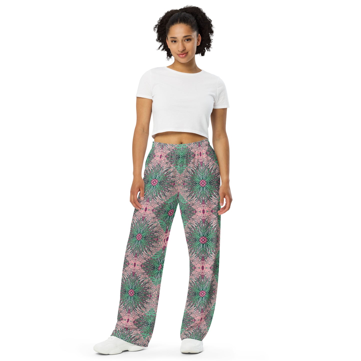 unisex wide-leg pants- Mandala chic VIII