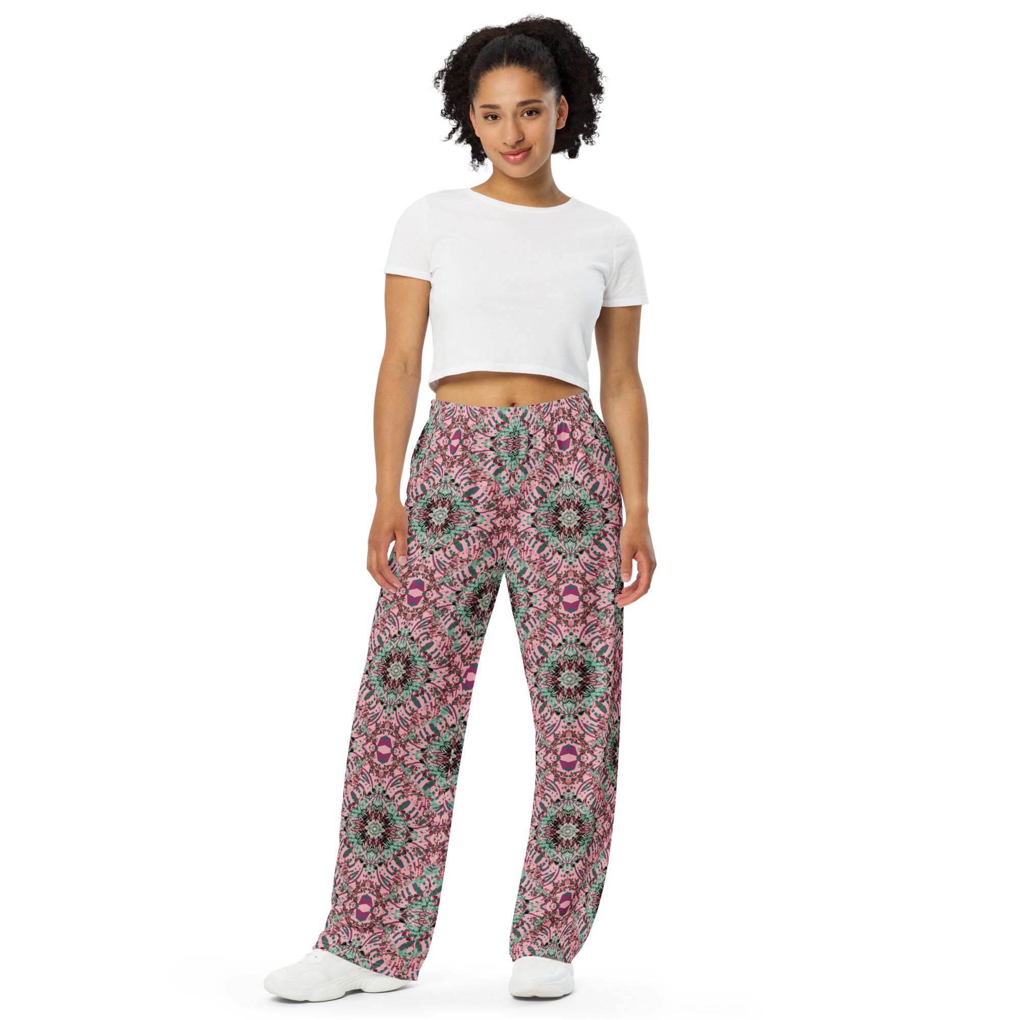 unisex wide-leg pants- Mandala chic 09