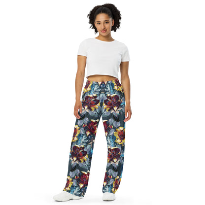 unisex wide-leg pants- TULIP FLOWERS