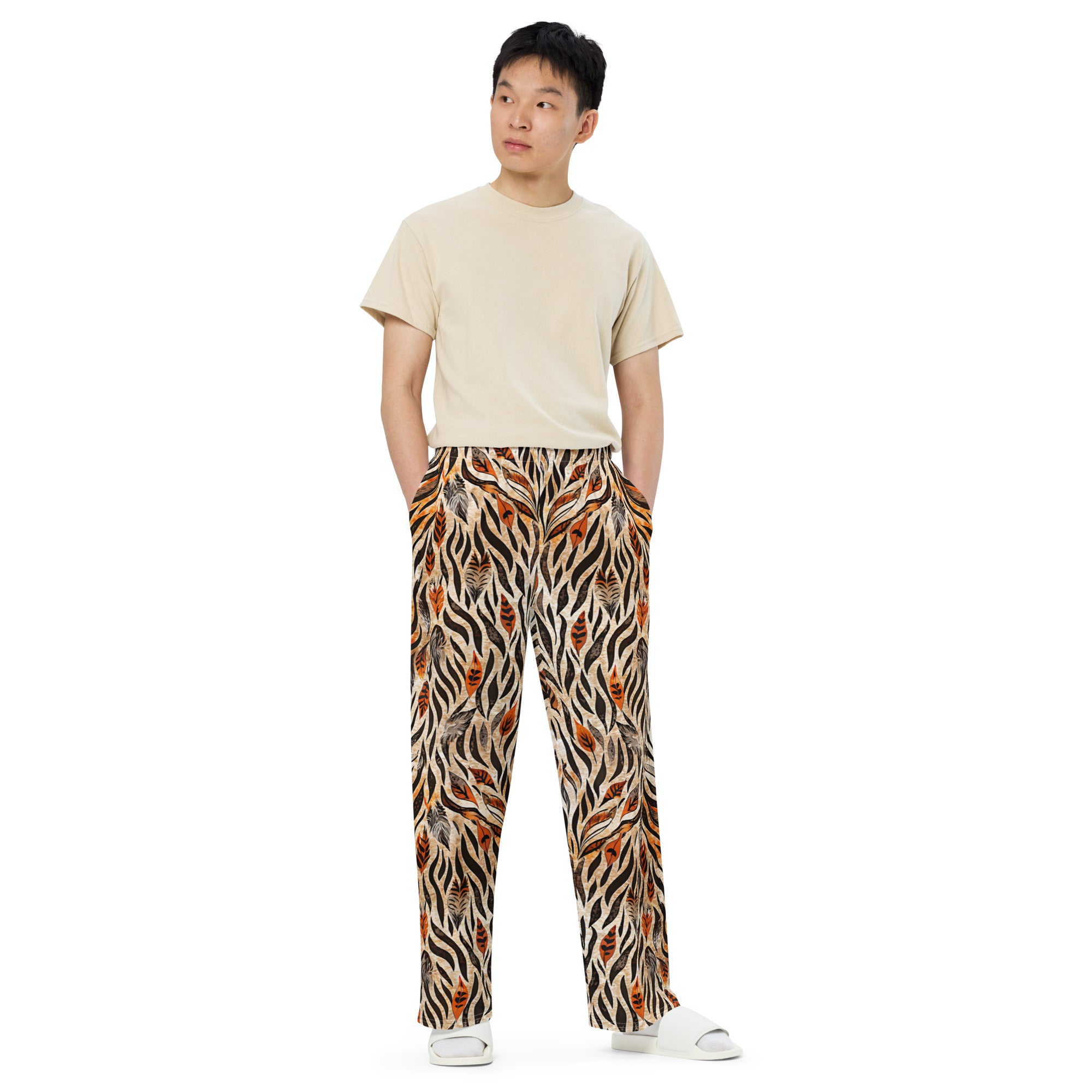 unisex wide-leg pants- Nature Design 05