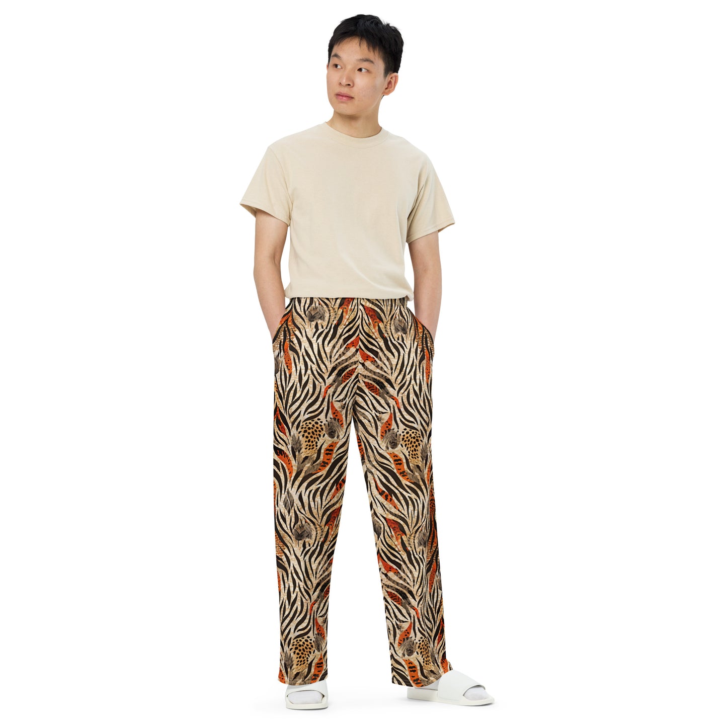 unisex wide-leg pants- Nature Design IV