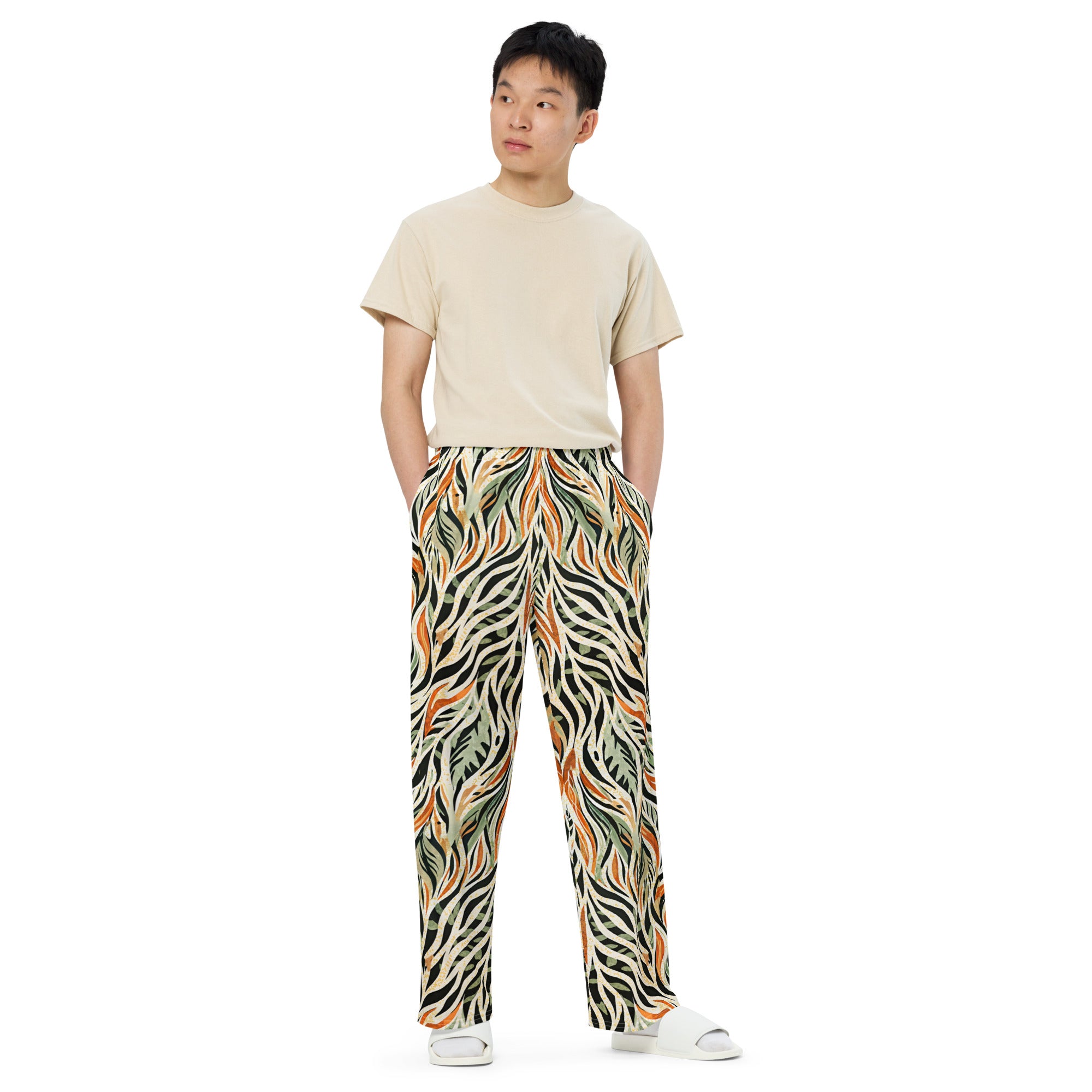 unisex wide-leg pants- Nature Design III