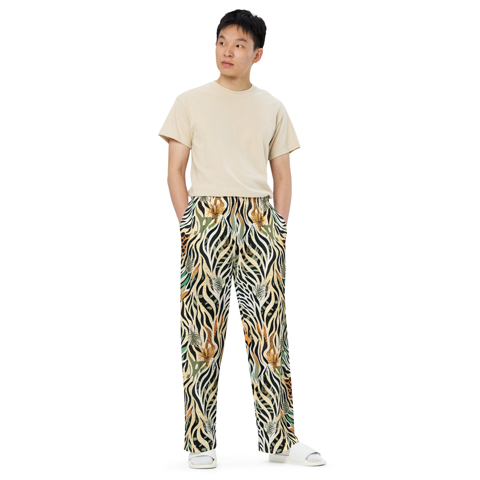 unisex wide-leg pants- Nature Design I