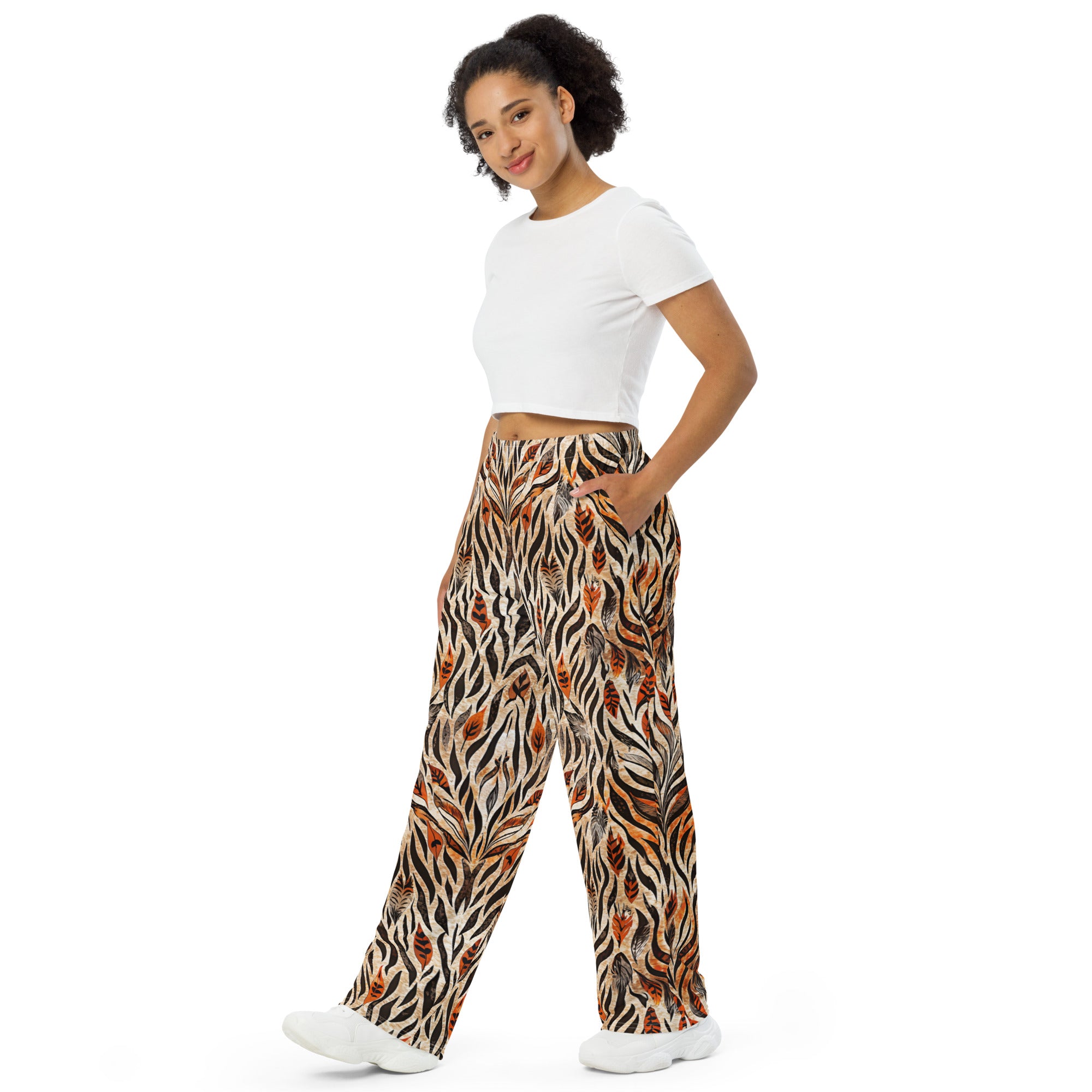 unisex wide-leg pants- Nature Design 05