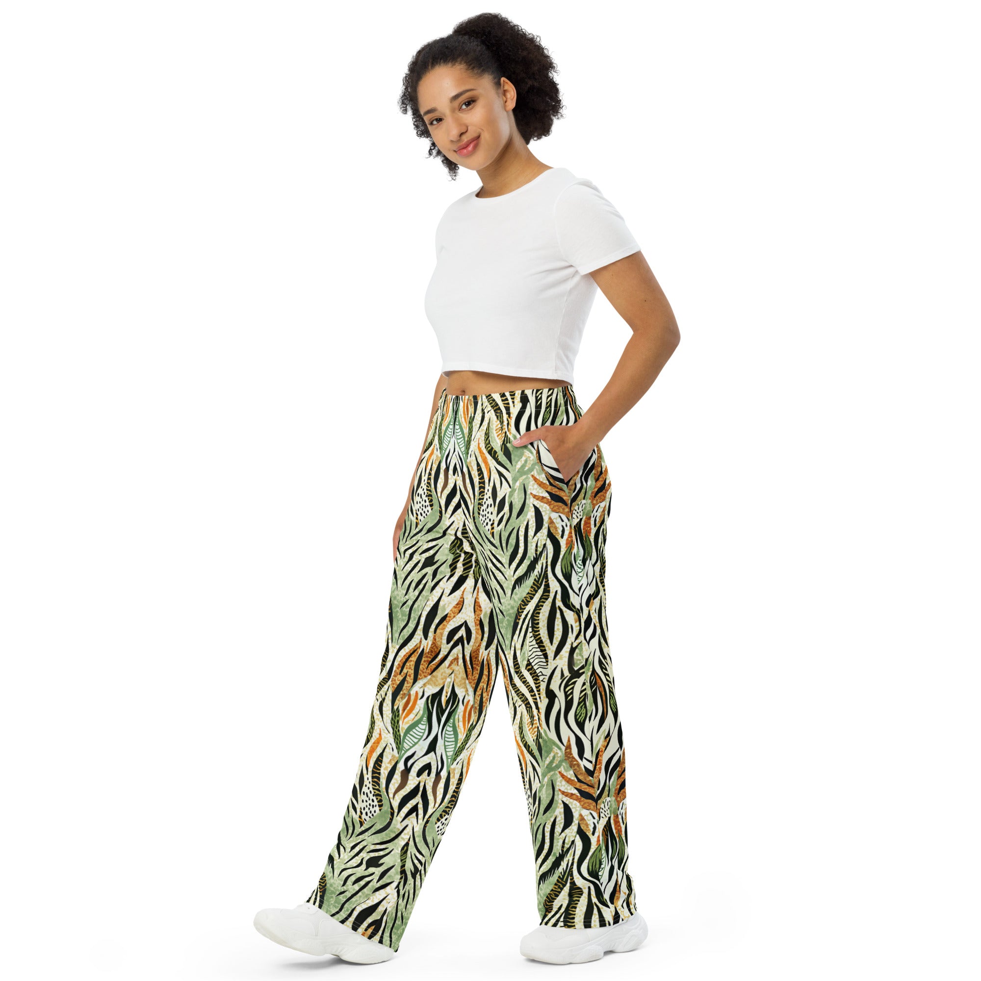 unisex wide-leg pants- Nature Design 02