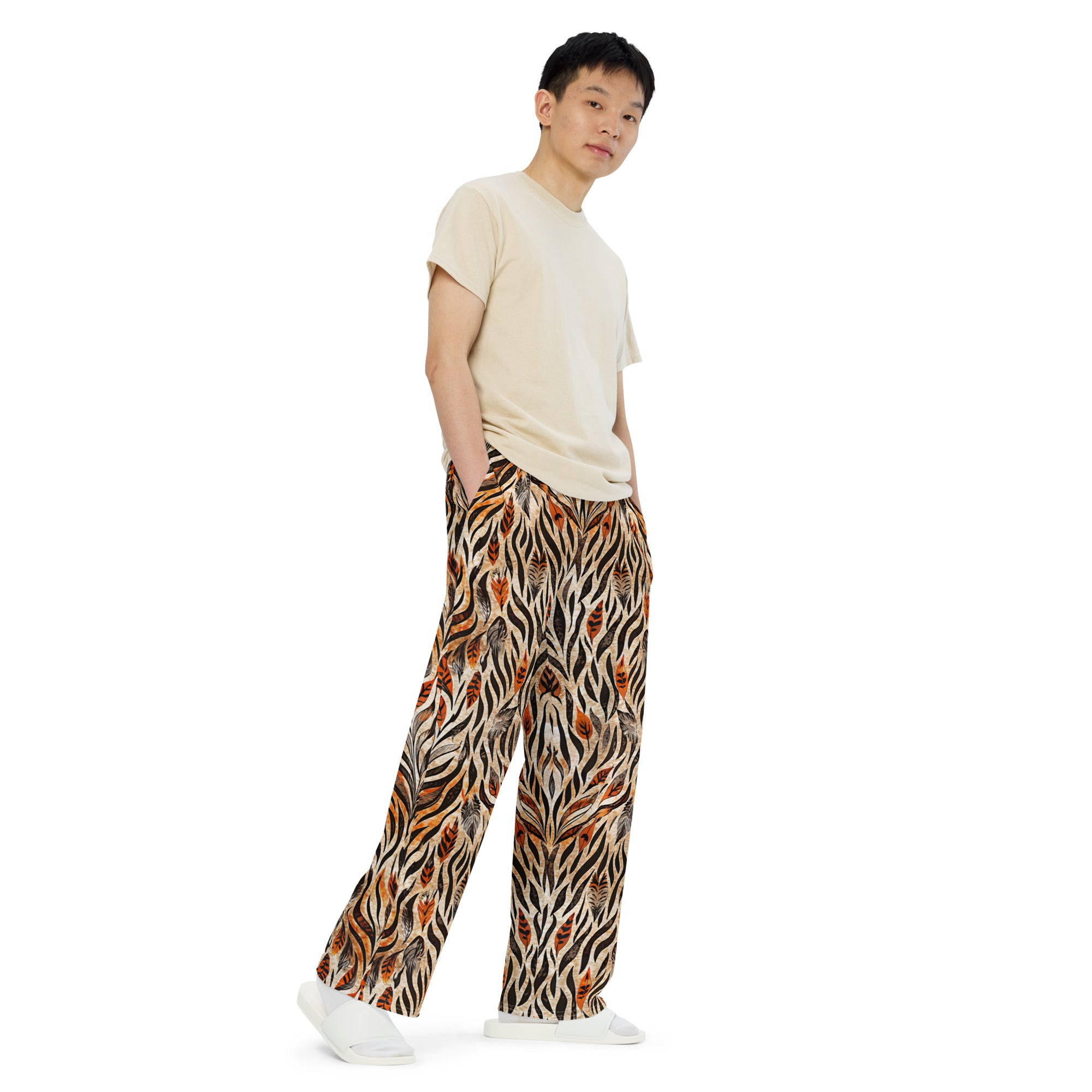 unisex wide-leg pants- Nature Design 05