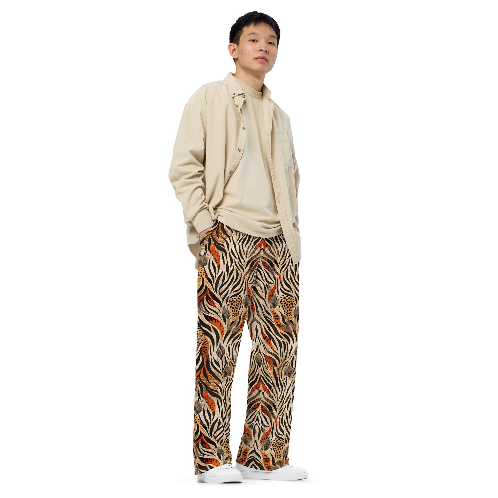 unisex wide-leg pants- Nature Design IV