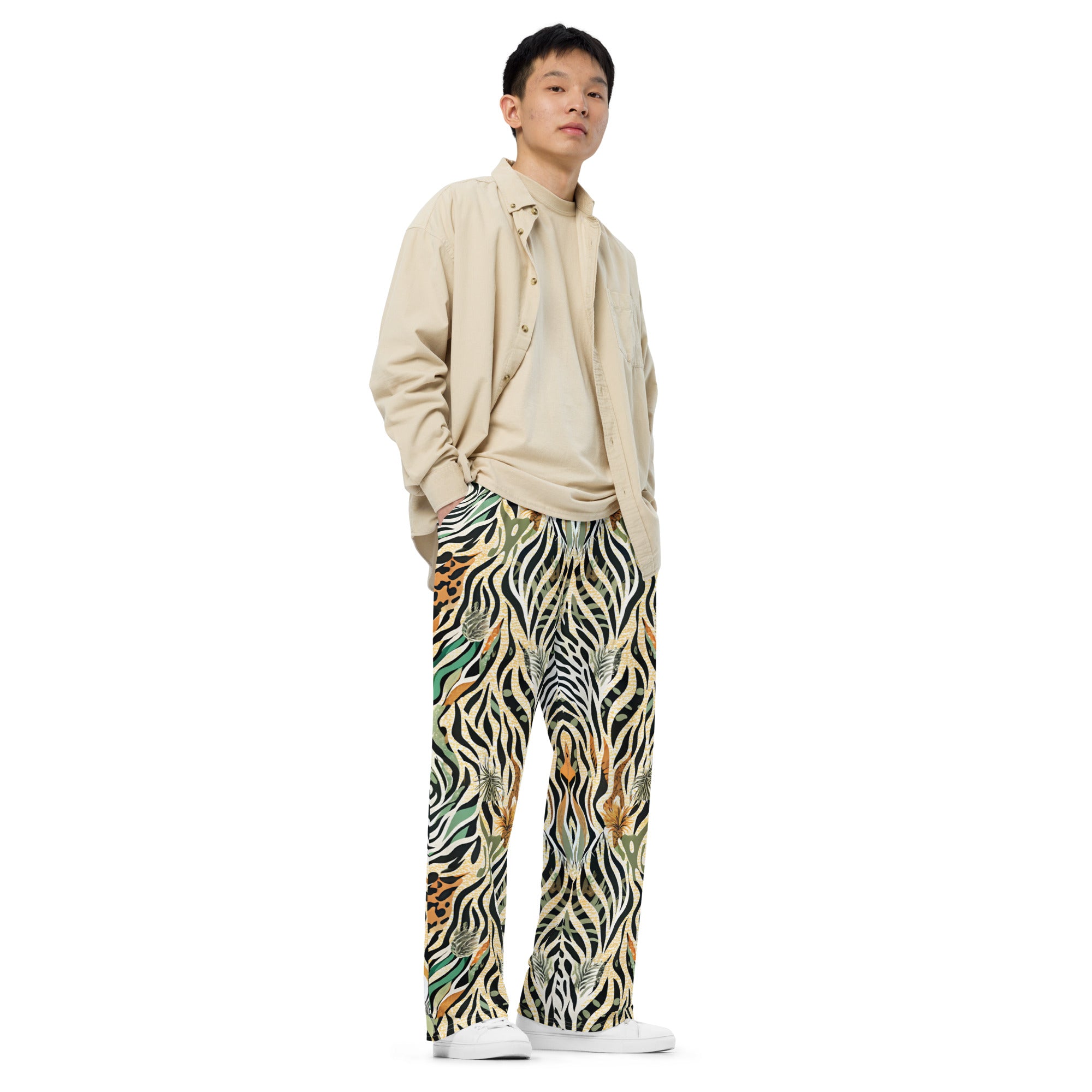 unisex wide-leg pants- Nature Design I